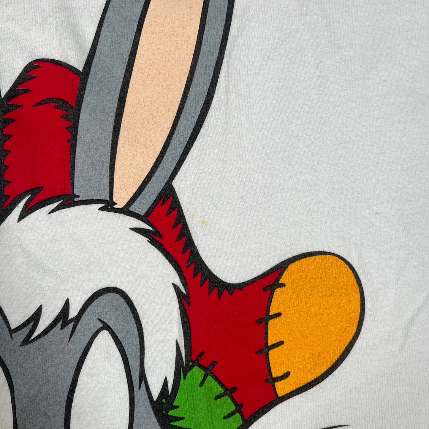 1997 Bugs Bunny Wearing Red Hat White Longsleeve Size XL USED v16557