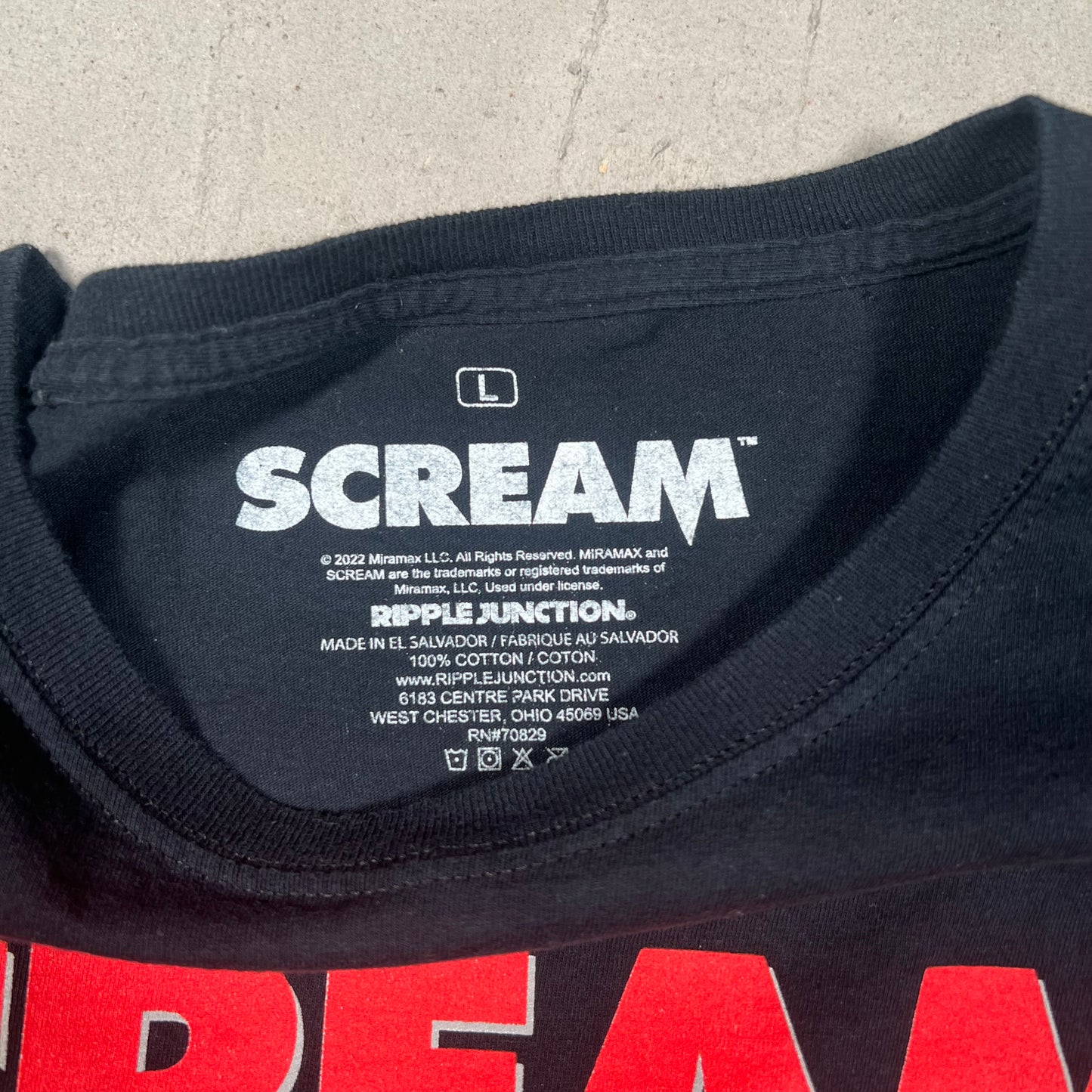 Scream Modern Movie Promo Longsleeve Black Size Large USED v19392