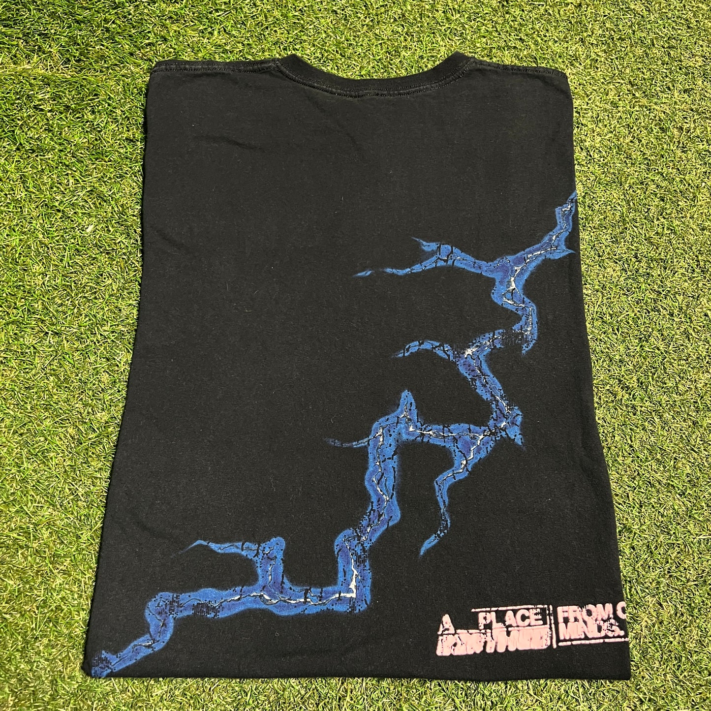 Cactus Jack x Fragment Black "Danger" Tee Size Large USED x13861