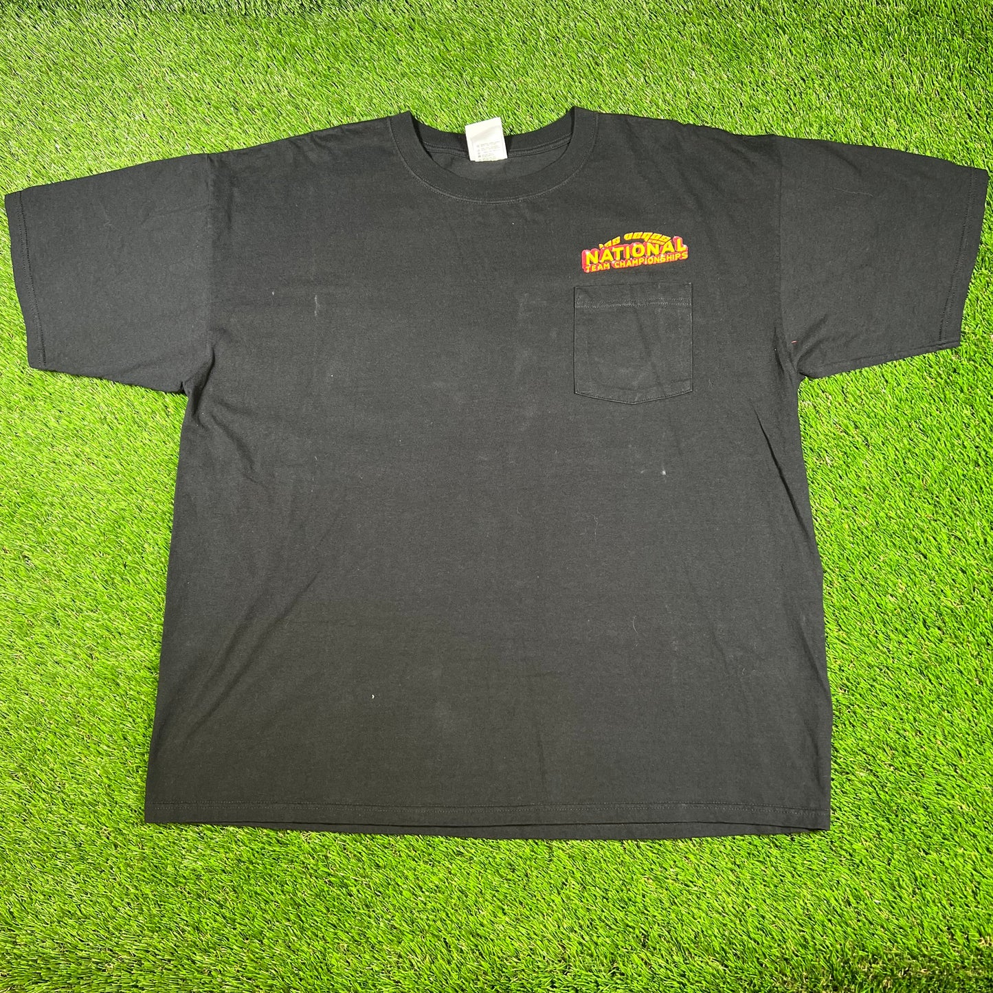 Y2K Black Las Vegas Billiards Team Championship Tee Size XXL USED v16604
