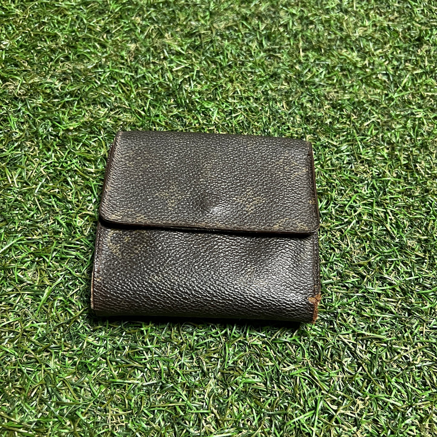 1990s Louis Vuitton Monogram Porte Monnaie Billets Brown Wallet USED x14070