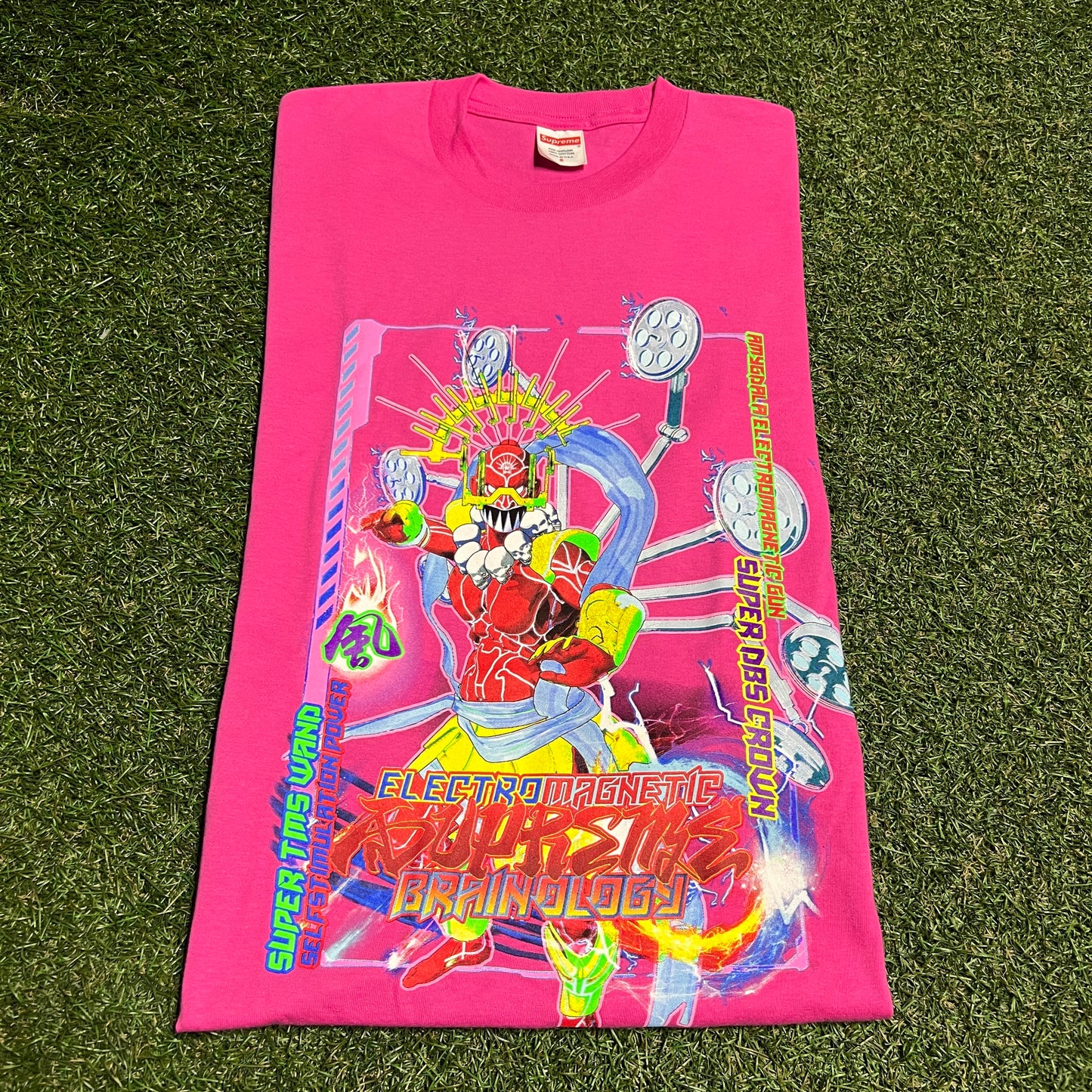 Supreme Pink Electromagnetic Tee Size Small USED x13863