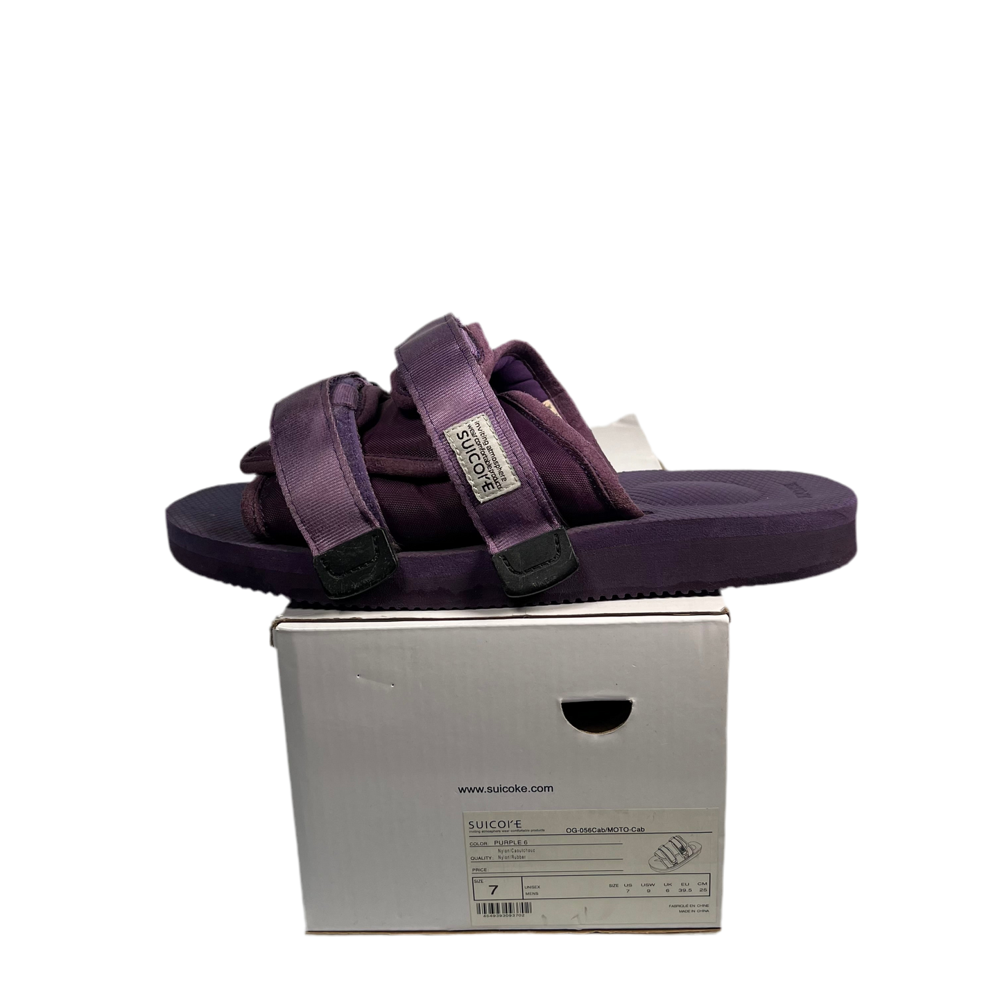 Suicoke Purple 6 Slides Size 7 USED s17268