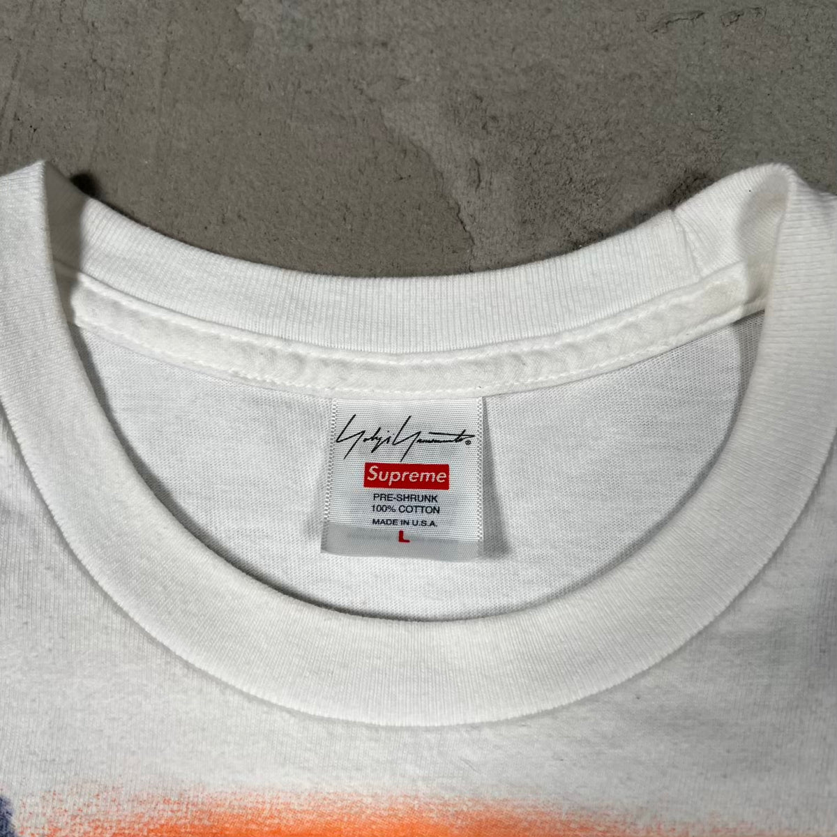 Supreme Yohji Yamamoto Pumpkin Tee White (2022) Size Large USED x18918