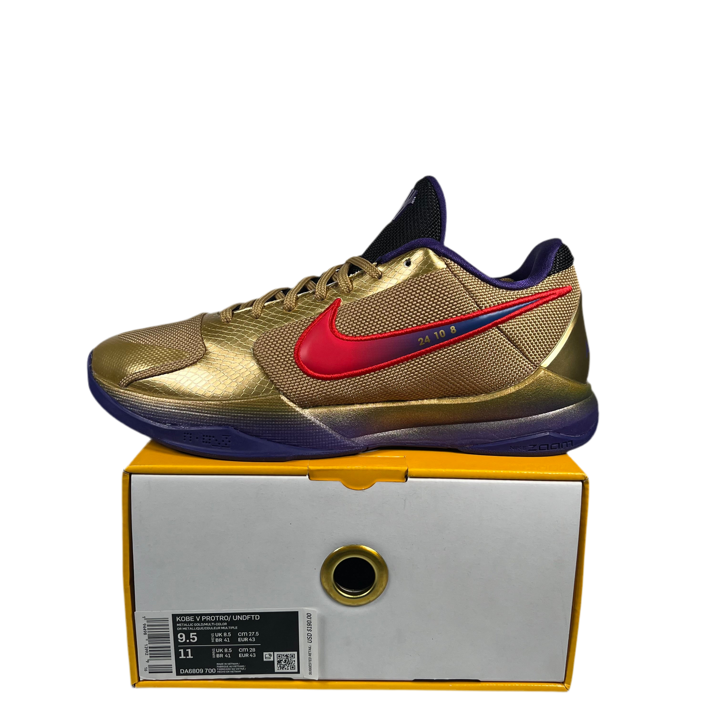 Nike Kobe 5 Undefeated Hall of Fame (2021) Size 9.5 USED s17964