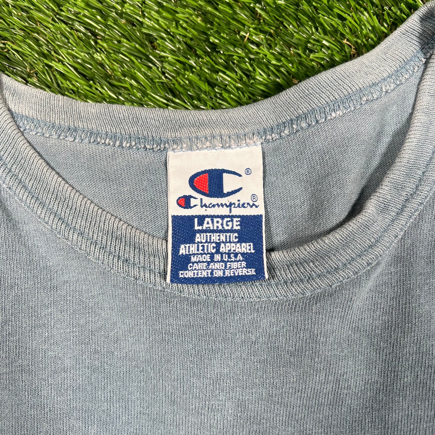 1996 Atlanta Olympic Blue Champion Tee Size Large USED v17101