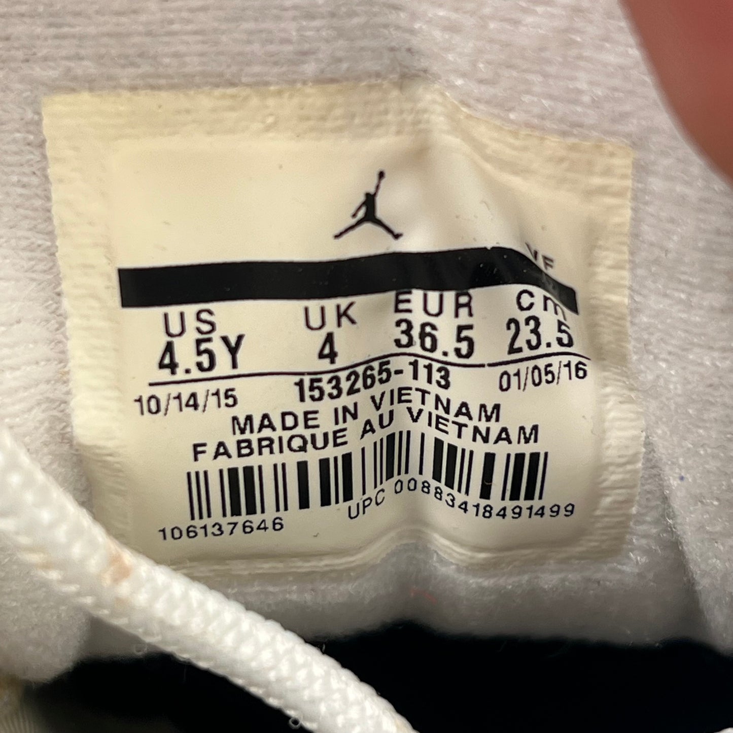 Jordan 12 French Blue (2016) Size 4.5y USED s17540