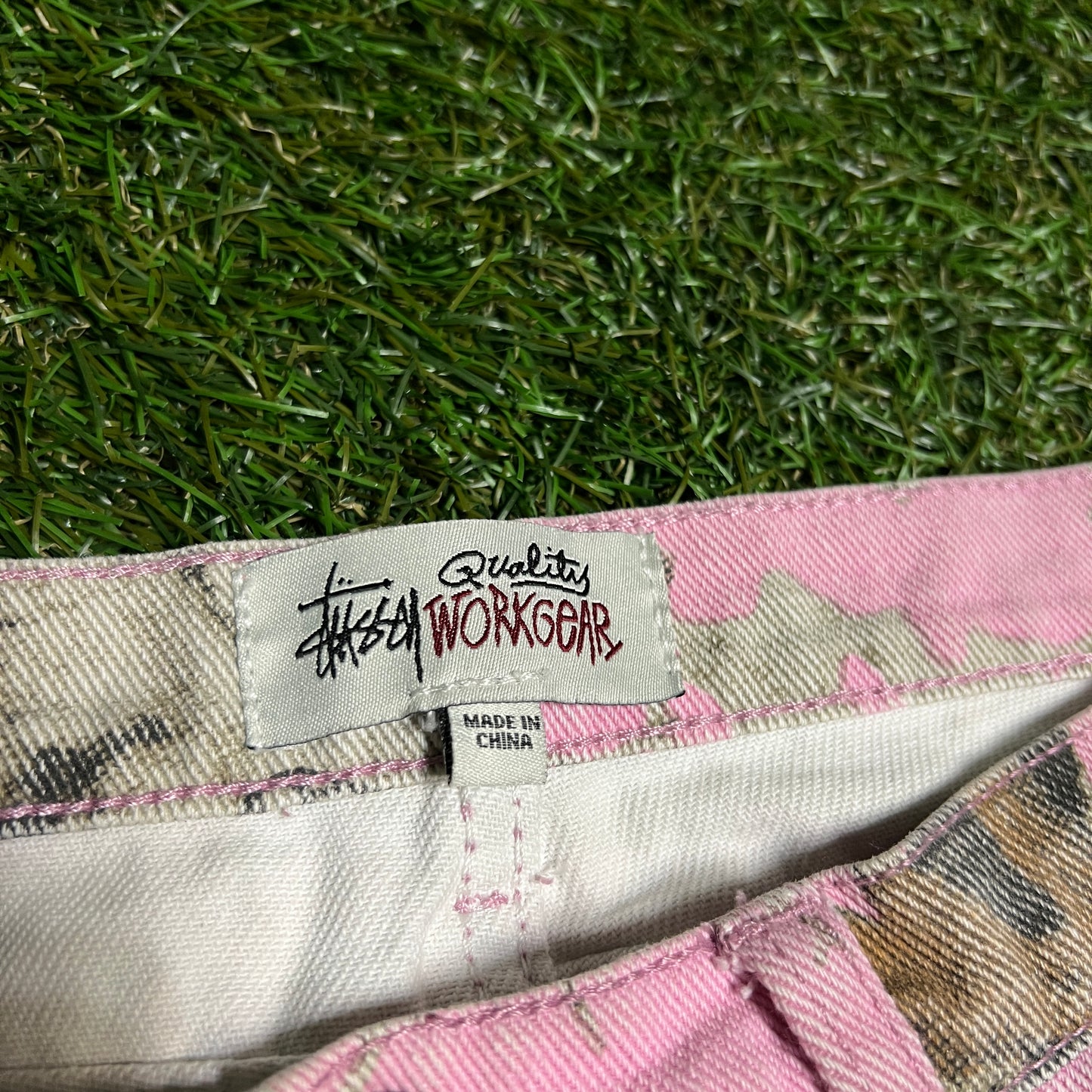Stussy Workgear Real Camo Pink Pants Size 32 USED x13945