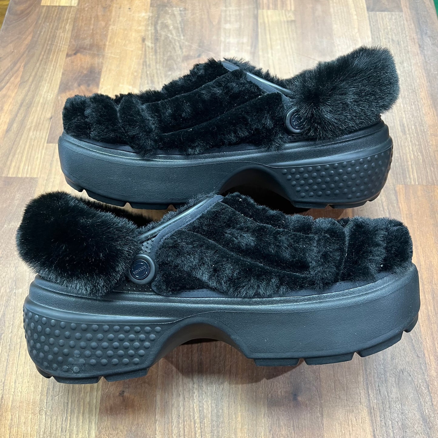 Crocs Stomp Quilted Clog Black Size 12 USED s16281
