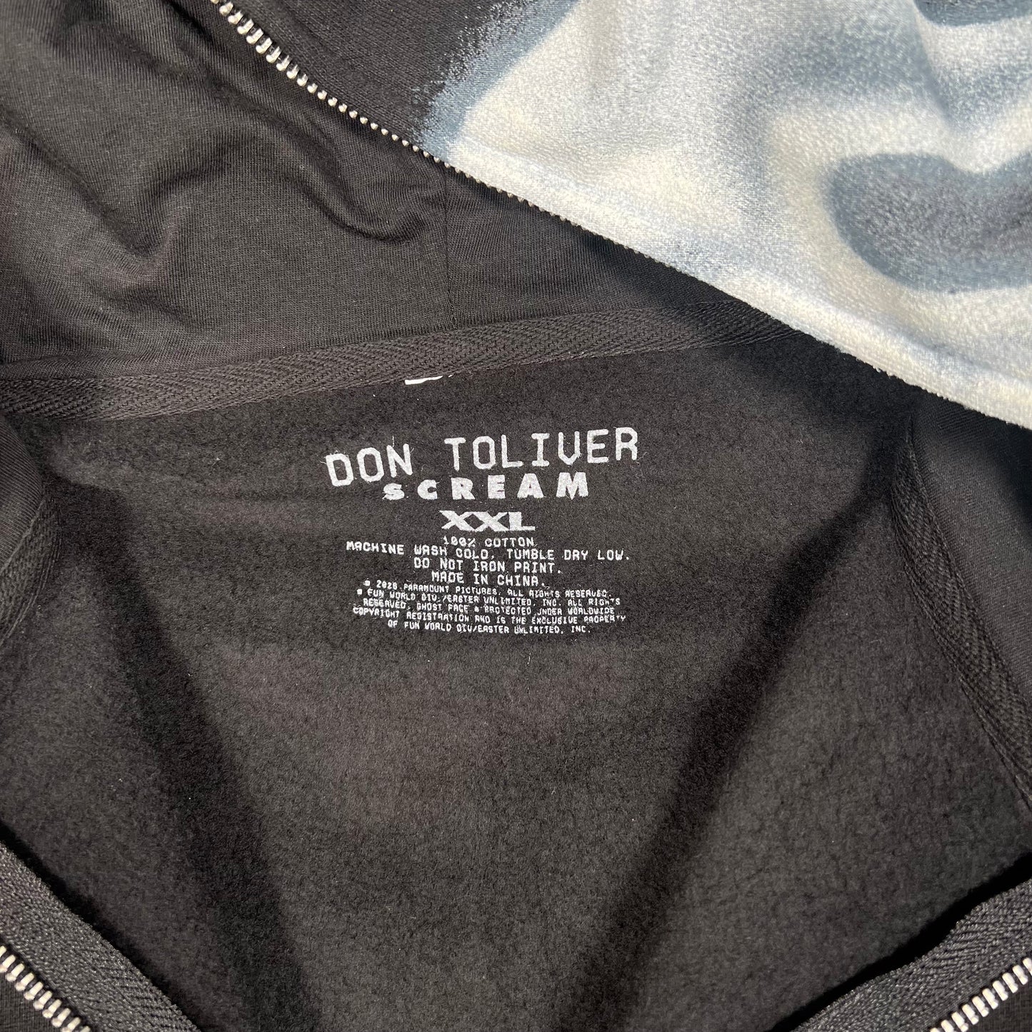 Cactus Jack Don Toliver Scream Full Zip Slasher Hoodie Black Size XXL USED x17109