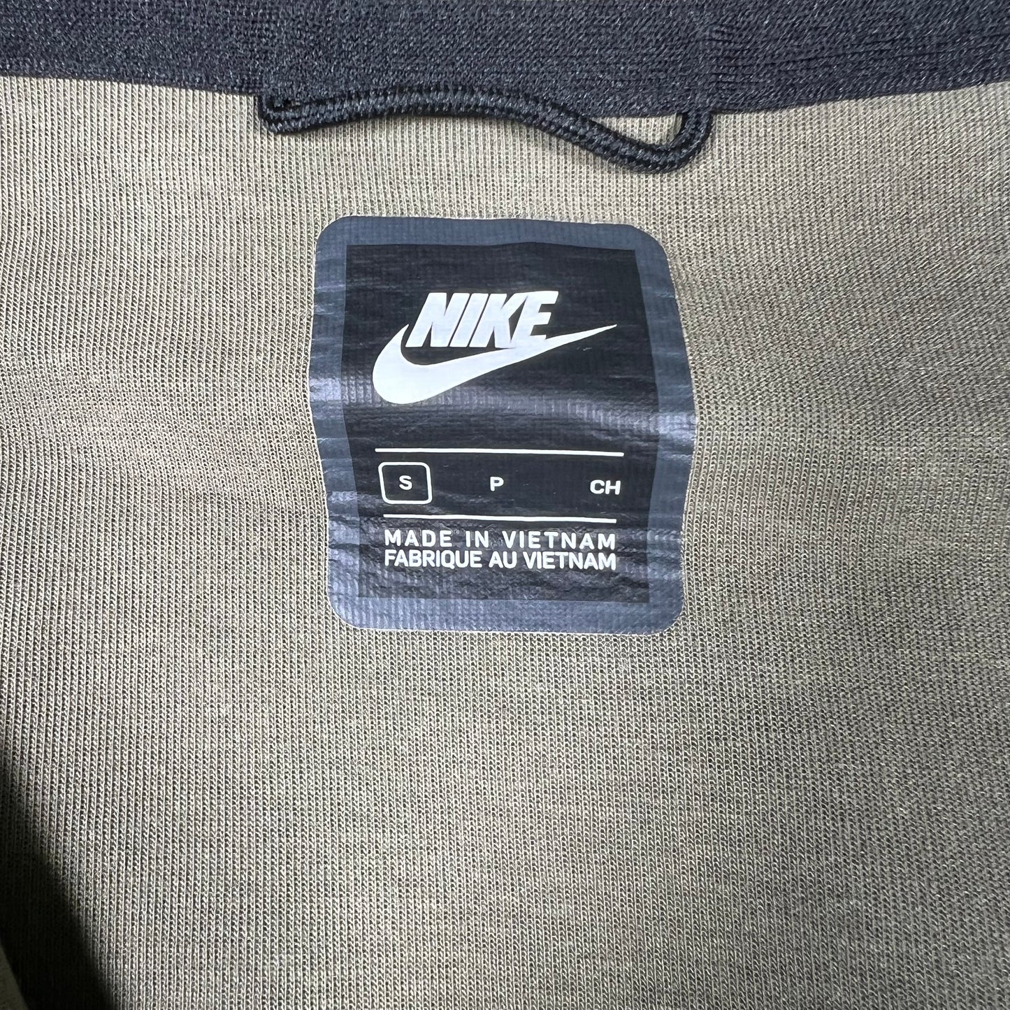 Nike Tech Olive Green Hoodie Size Small USED v16831