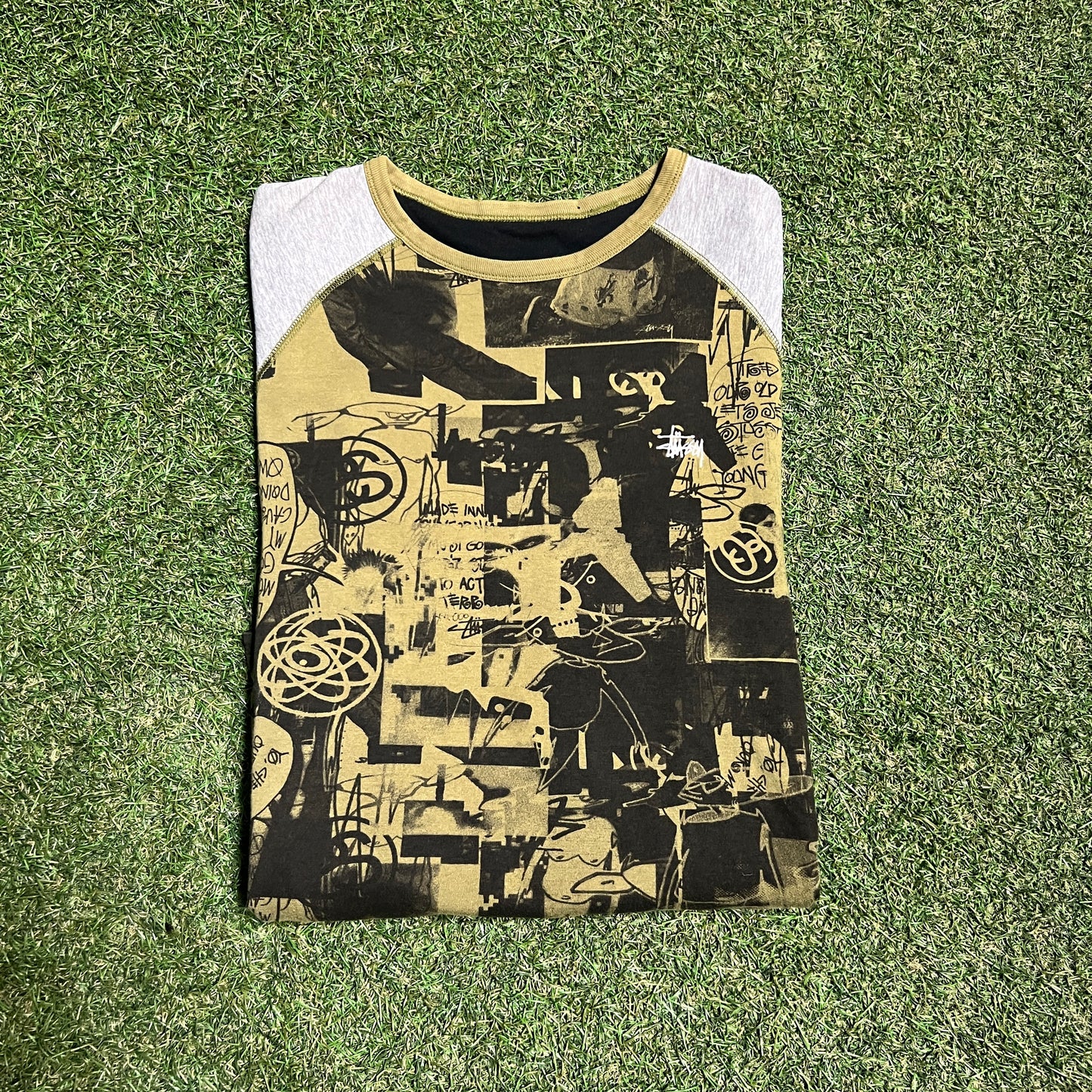 Y2K Stussy x Futura Reversible Baseball Tee Size Small USED x13520