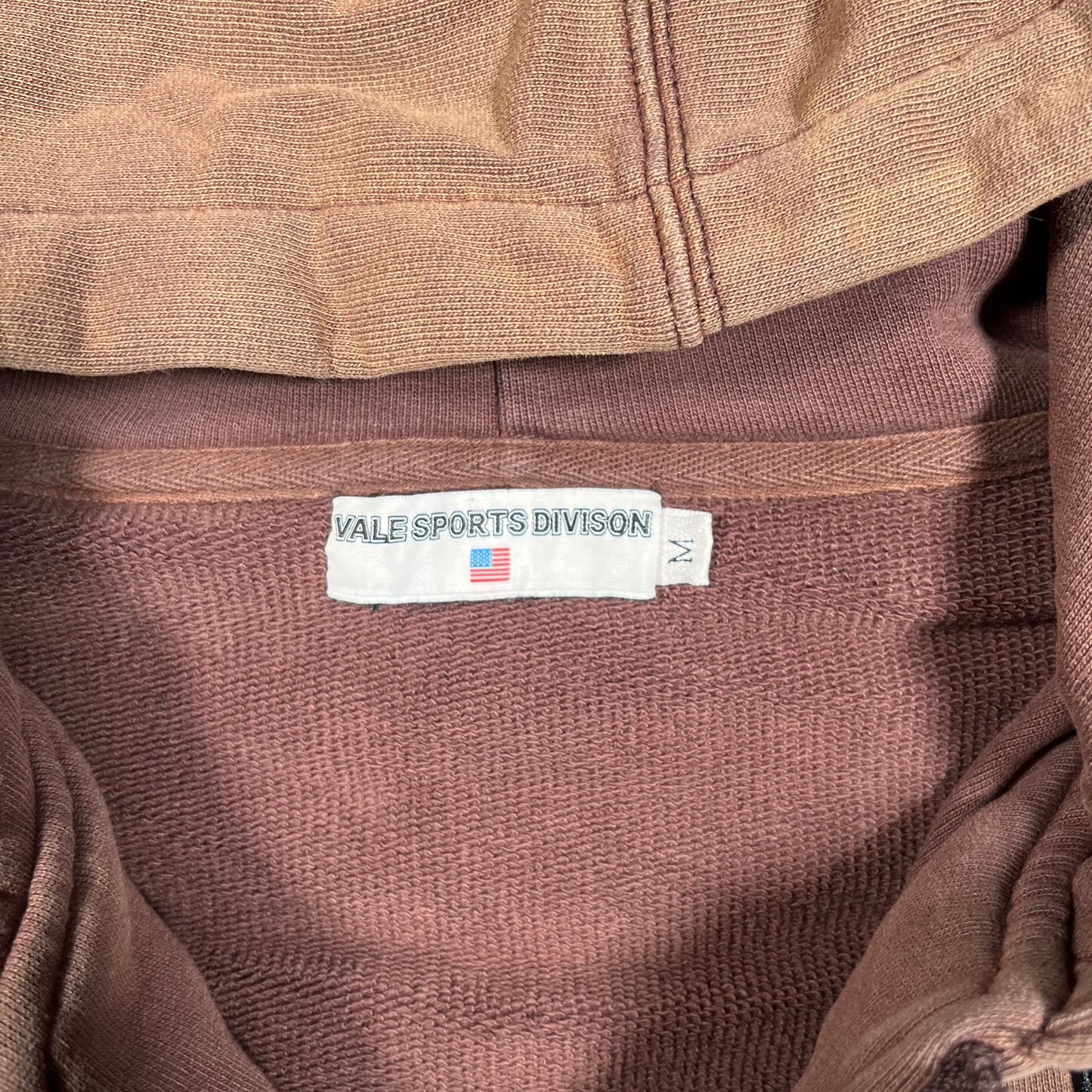 Vale Harmony Garden Brown Zip Up Hoodie Size Medium USED x16576