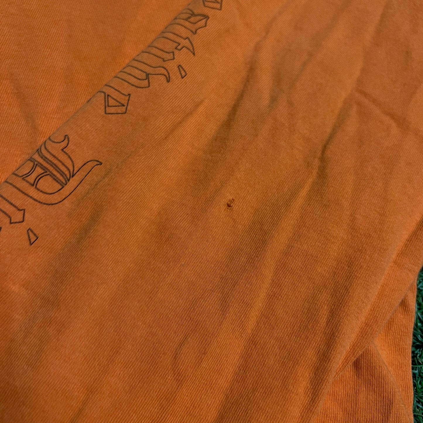 Vlone Off White Orange Longsleeve Tee Size XL USED x13774
