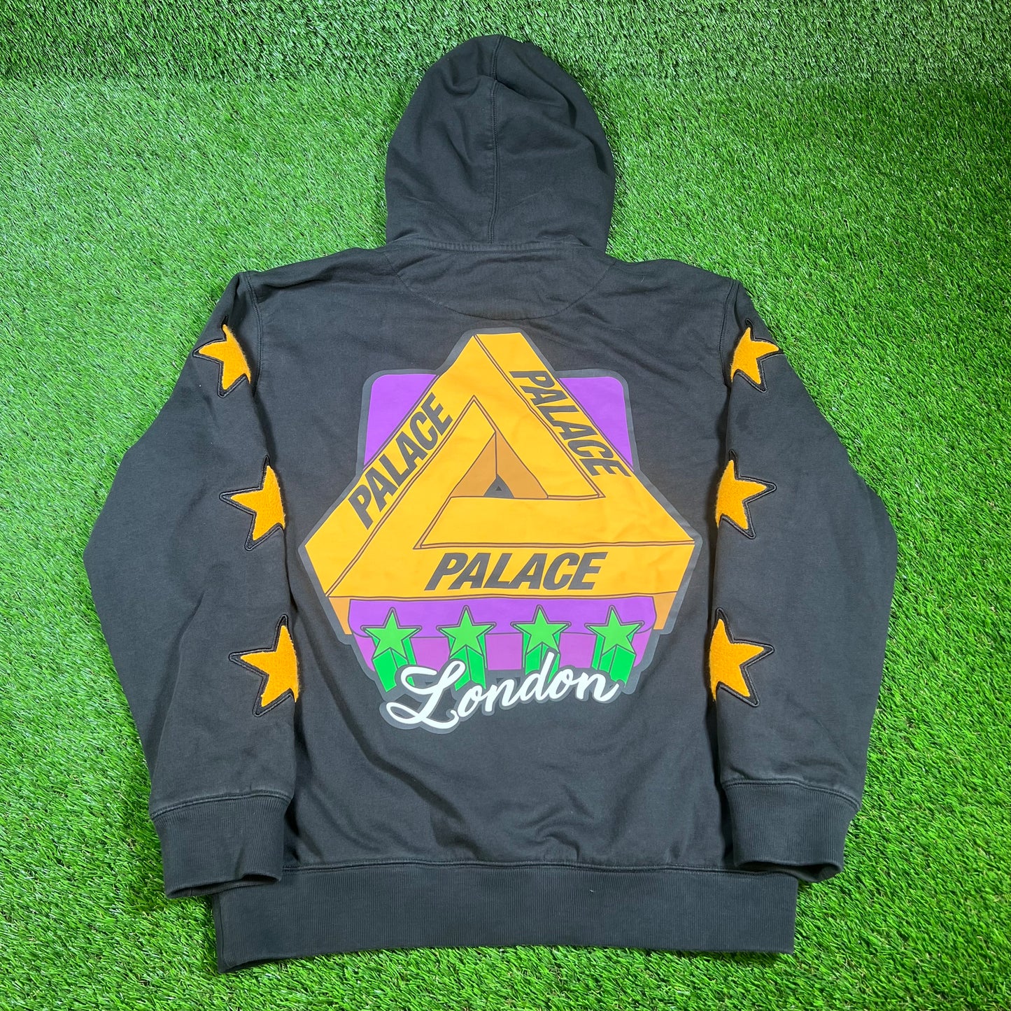 Palace London Black Hoodie Size Large USED x14304
