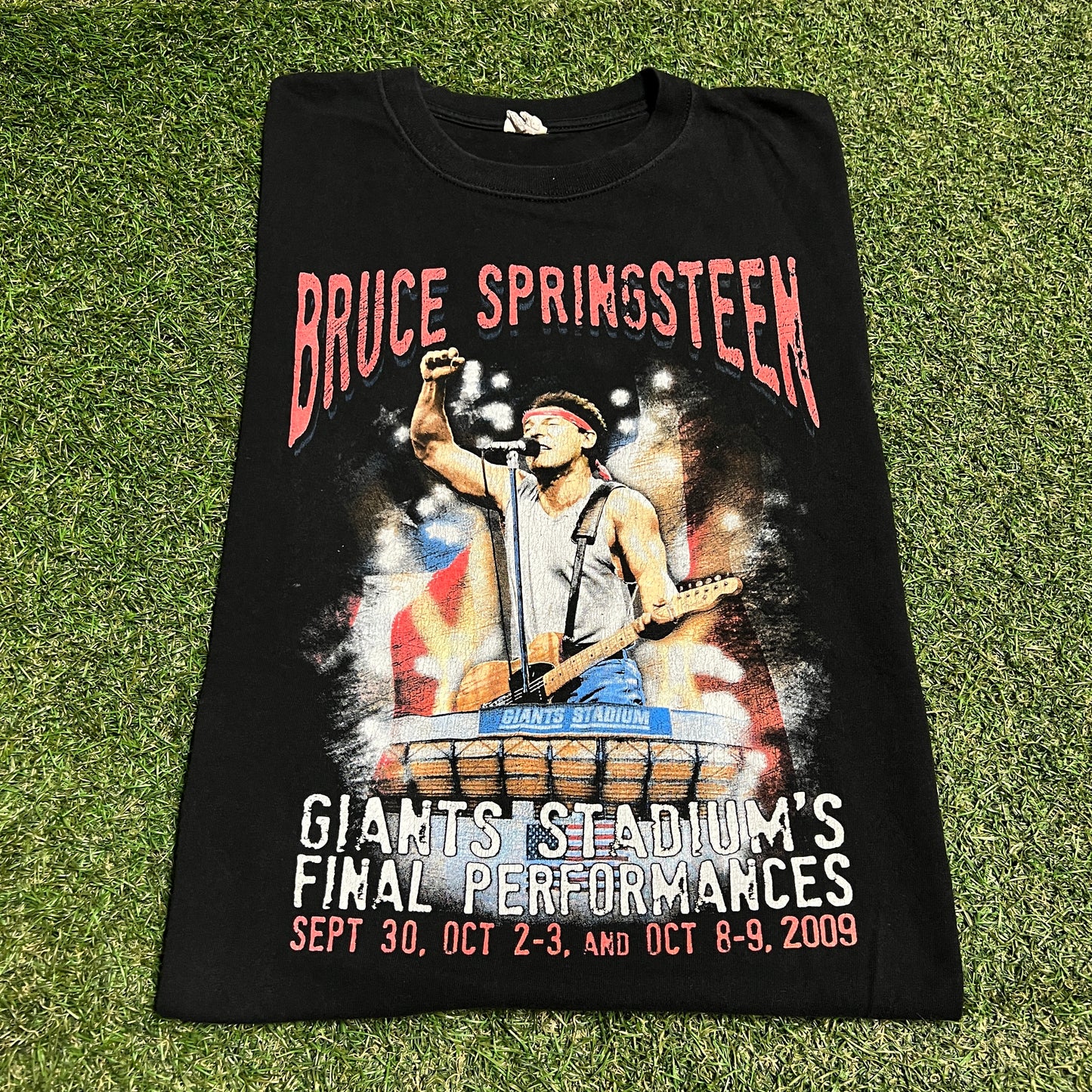 2009 Bruce Springsteen Final Performances Black Tee Size XL USED v16422