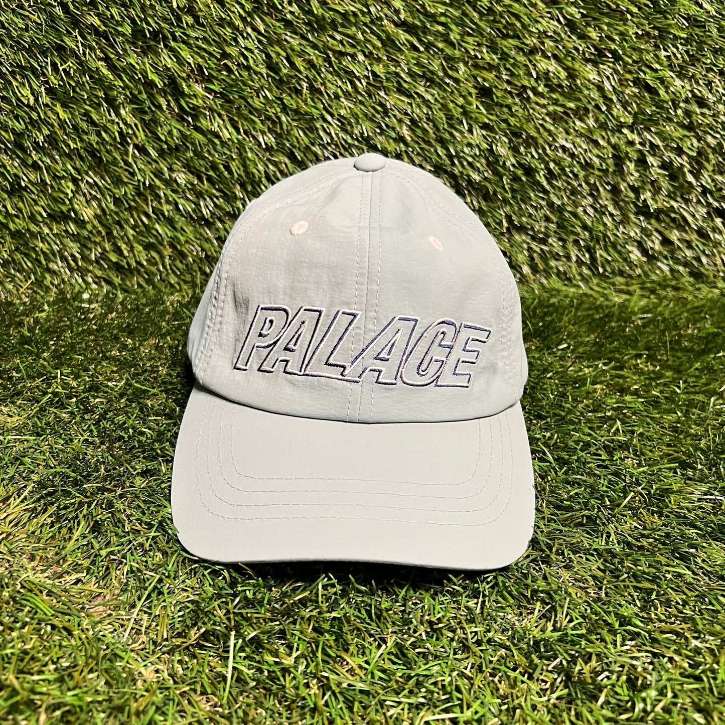 Palace Light Blue Logo Dad Hat USED x13512