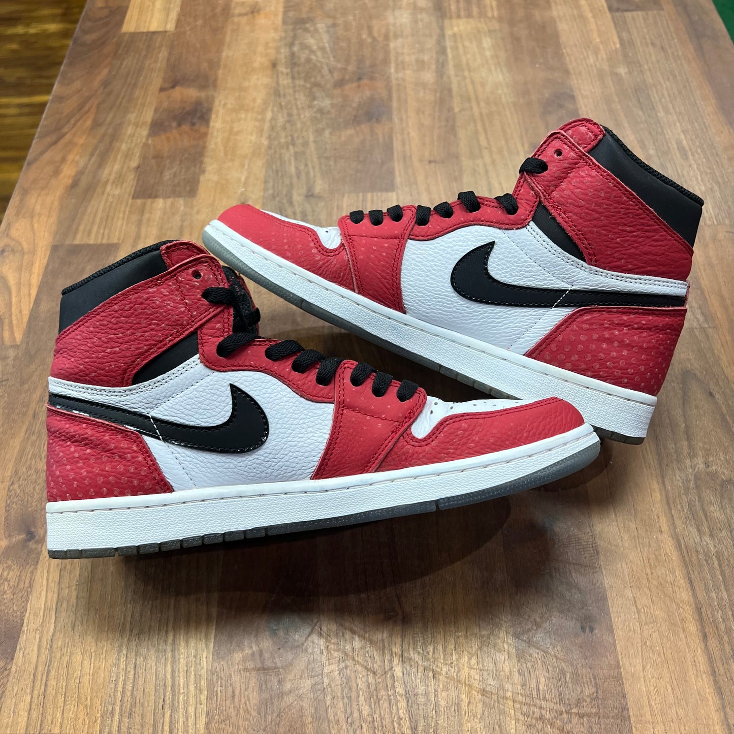 Jordan 1 Spiderman Origin Story 2018 Size 9.5 USED s17184