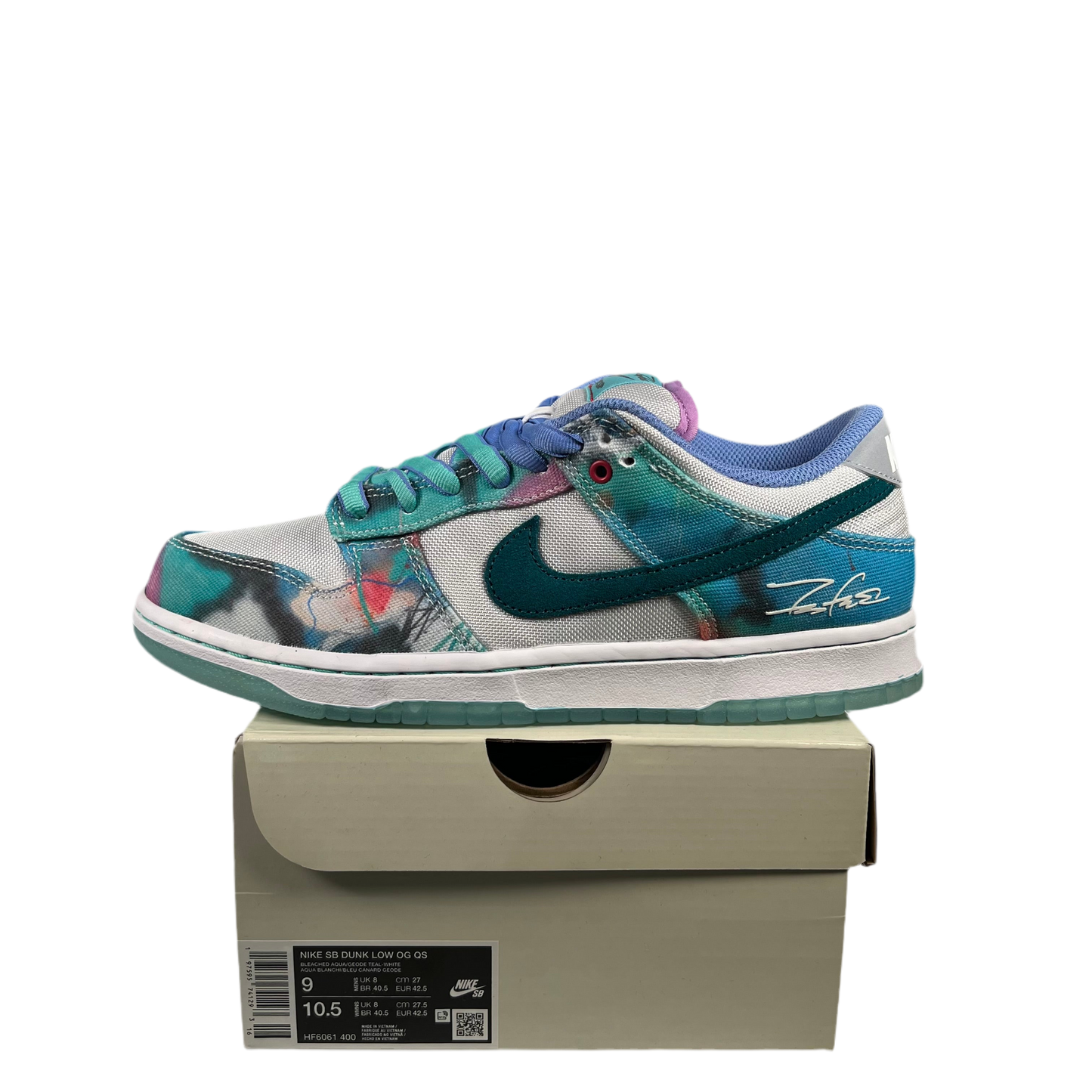 Nike SB Futura Laboratories Bleached Aqua (2024) Size 9 NEW s18679