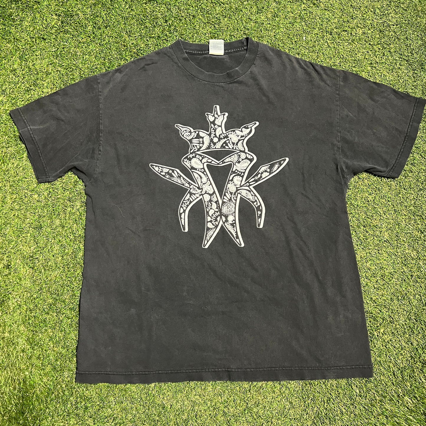 Y2K Kottonmouth Kings Black/White Logo Tee Size XL USED v15990