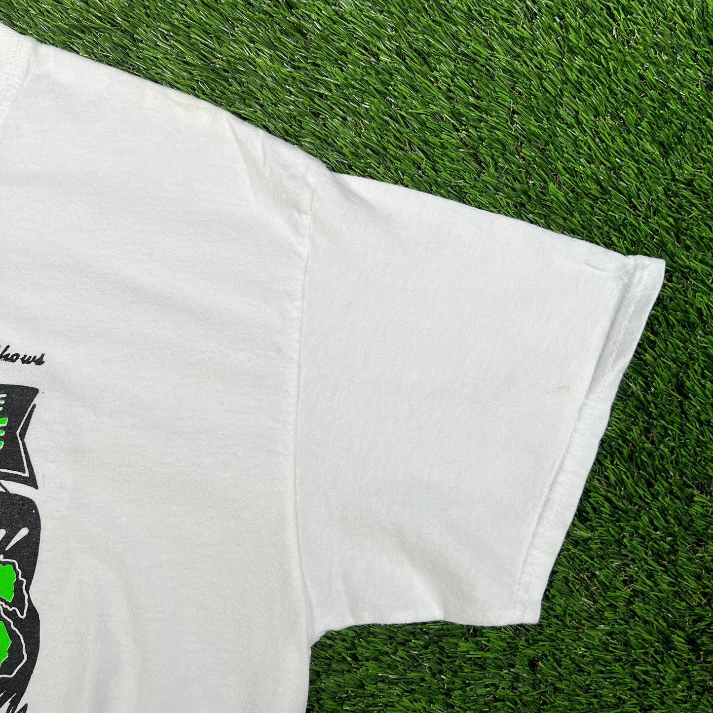 The Cramps Modern Horror White Tee Size Large USED v16614
