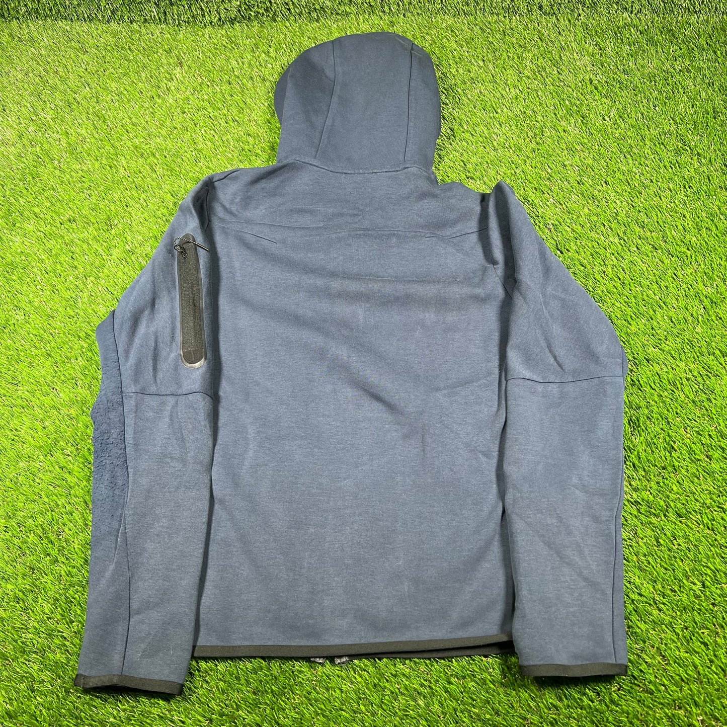 Nike Tech Navy Blue Hoodie Size Small USED v16833