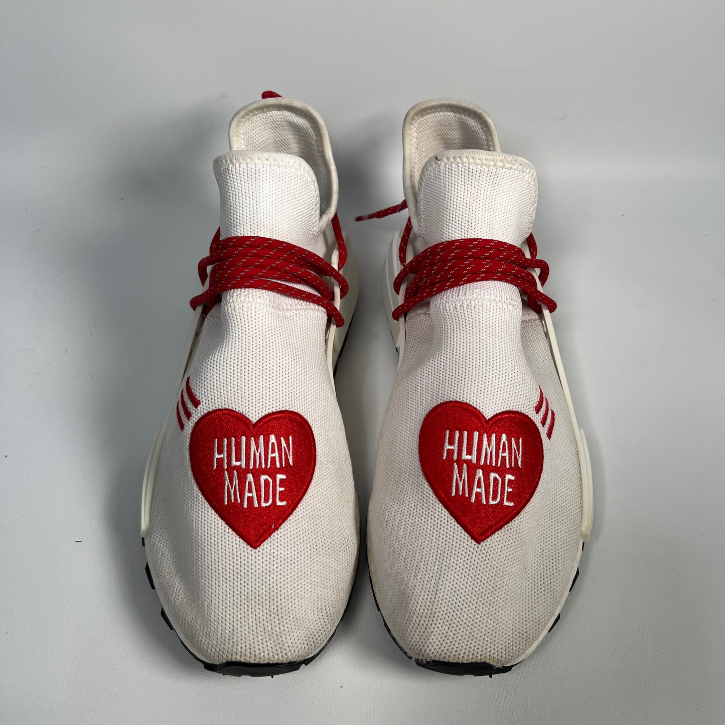 Adidas Pharrell Human Made White Red (2019) Size 11 USED s17617