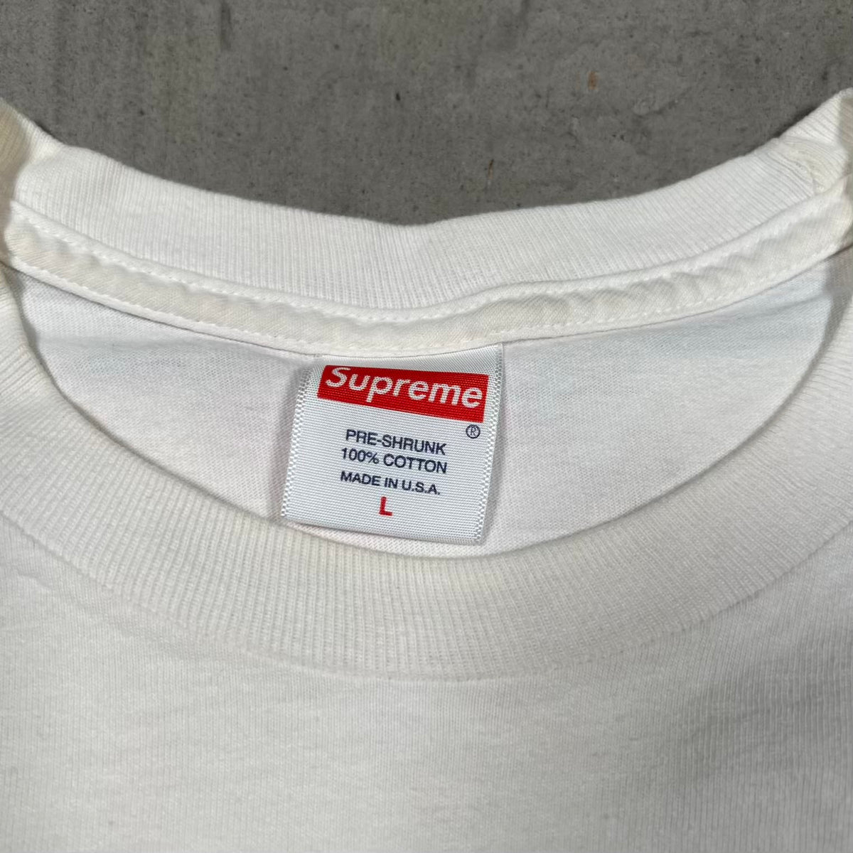 Supreme Life (2019) White Tee Size Large USED x18445