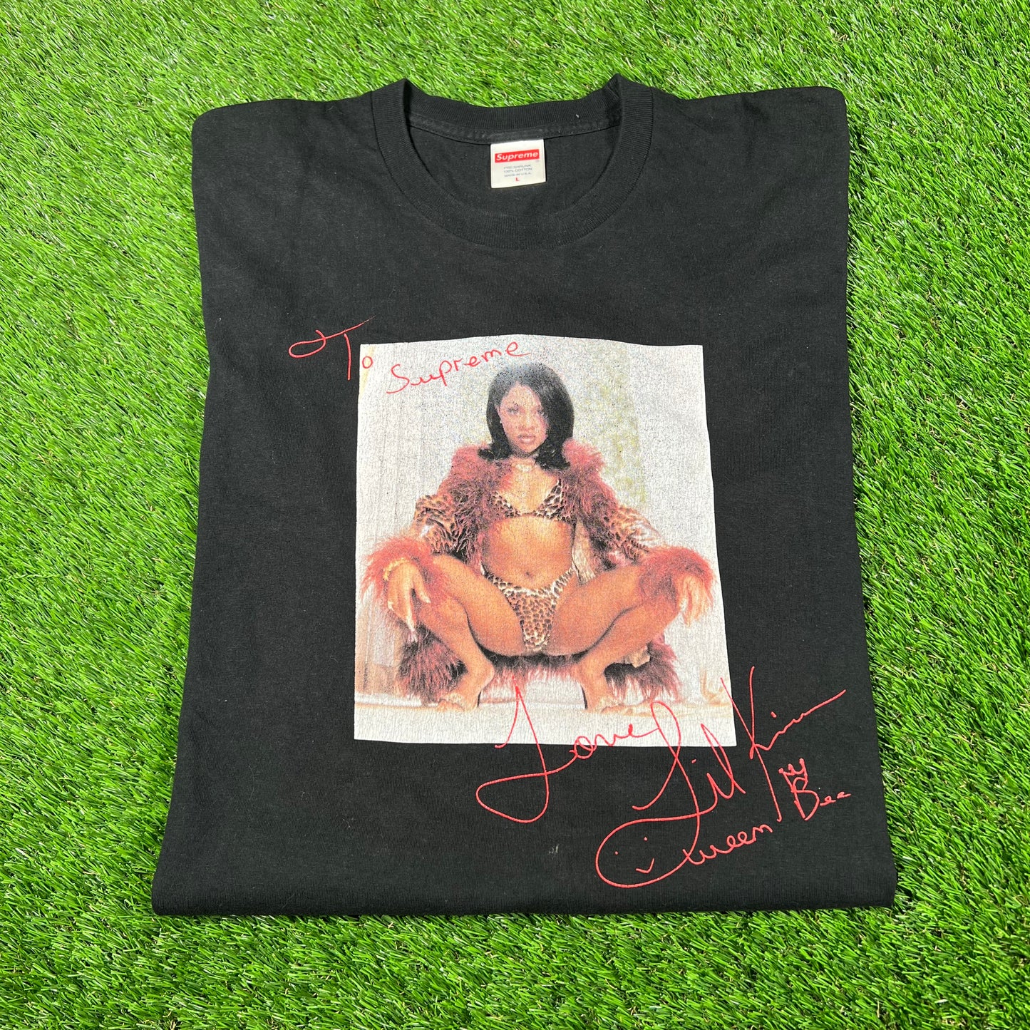 Supreme Lil Kim Black Portrait Tee (2022) Size Large USED x14780
