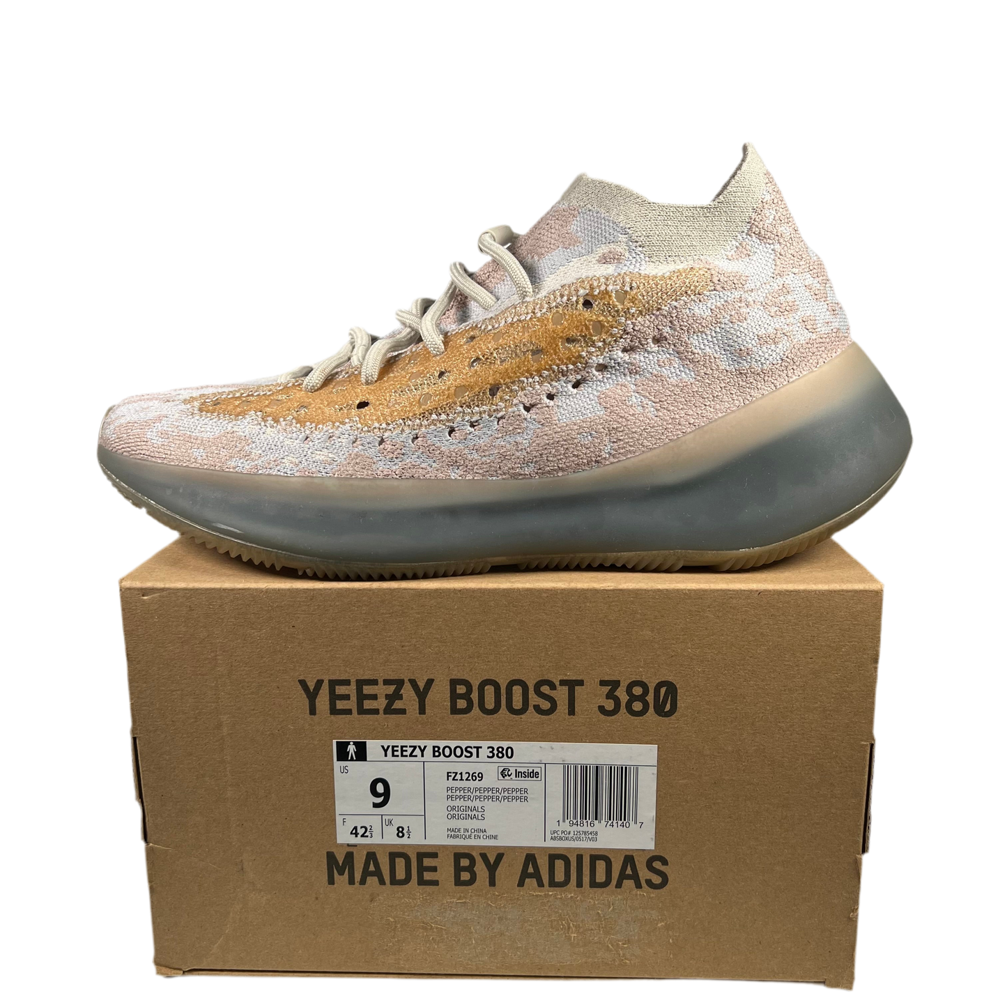 Adidas Yeezy Boost 380 Pepper (2020) Size 9 USED s17927