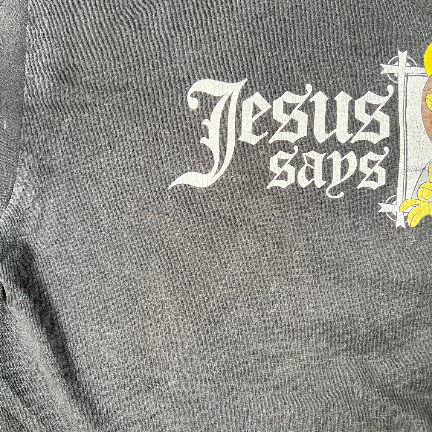 2006 Jesus Says Dont Be A Dick Black Tee Size Medium USED v16579