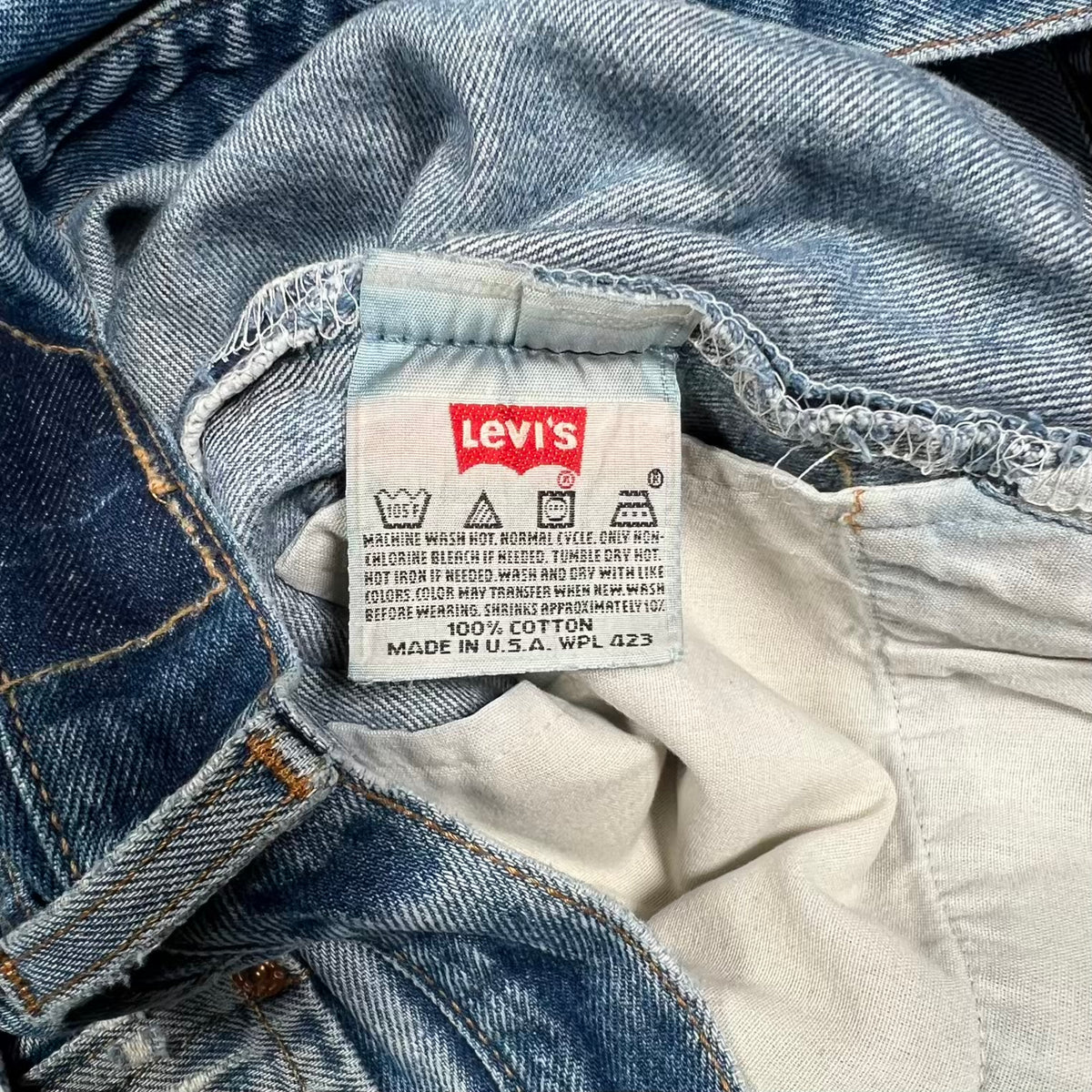 2002 Levi's 501 Blue Denim Jeans Size 38 USED v20437