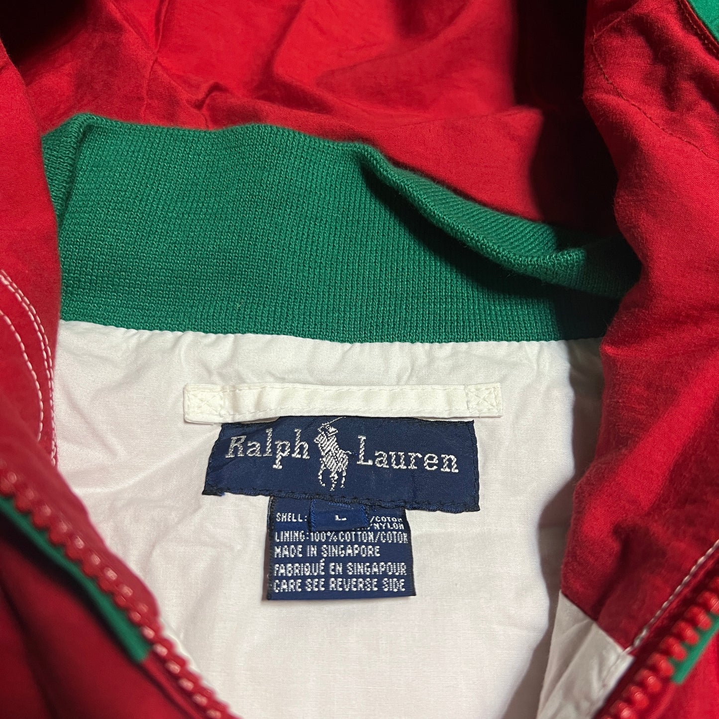 1990s Ralph Lauren Red/White Sailing Jacket Size Large USED v16144