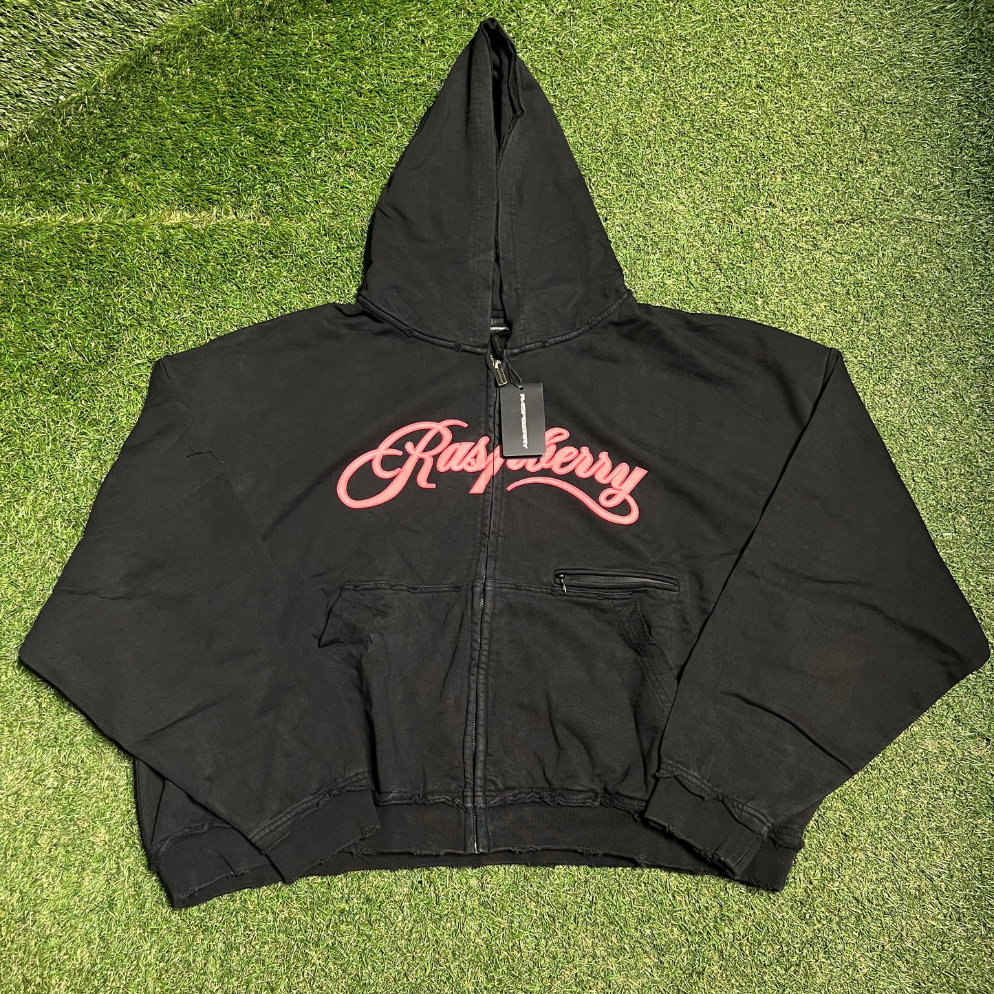 GV Gallery Raspberry Hills "My Zip Up" Black Hoodie Size Large NEW x13770