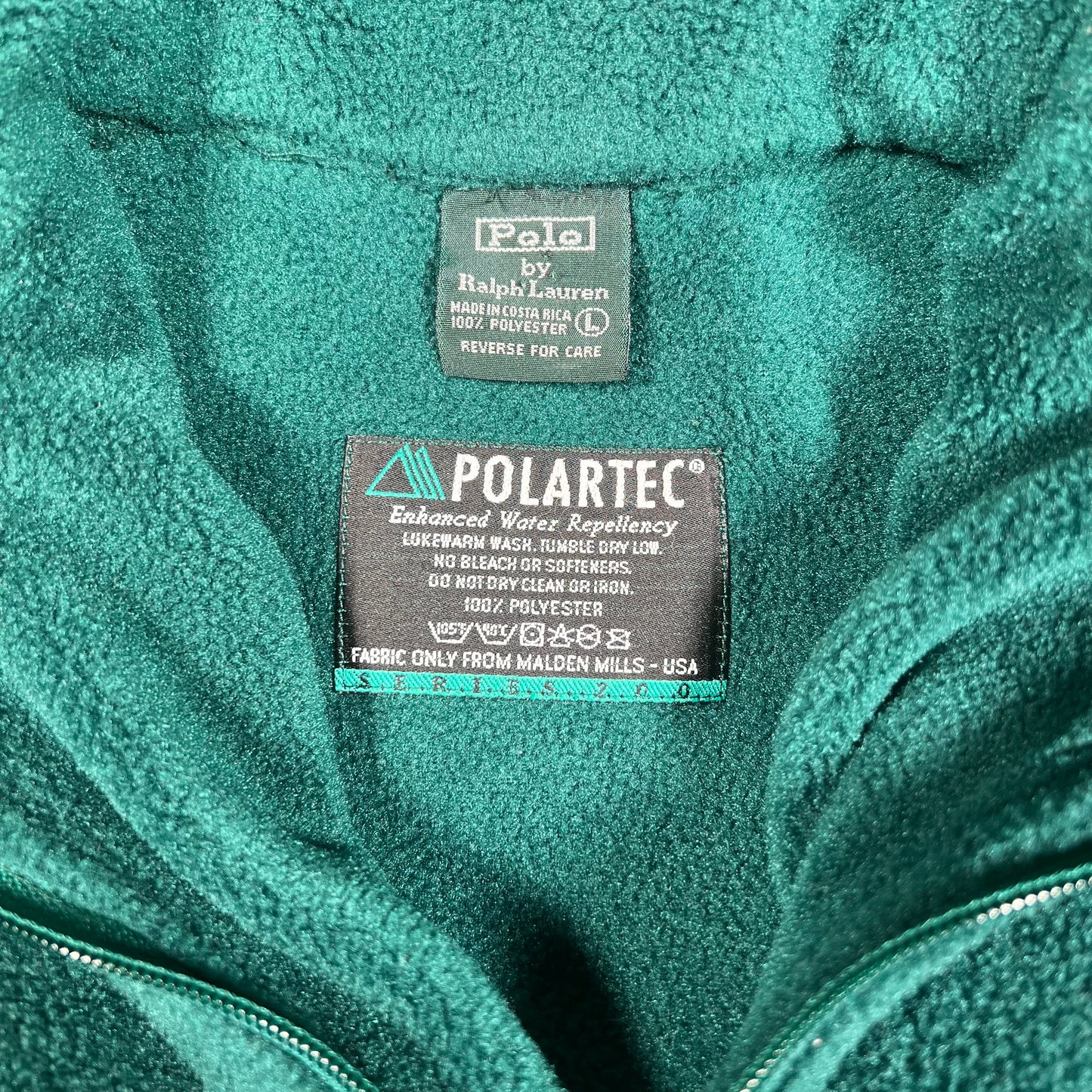 Ralph Lauren Polo Golf Logo Green Fleece Jacket Size Large USED v18035