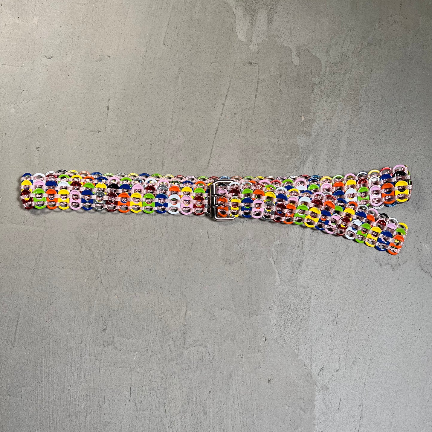 Greedy Unit Soda Cap MultiColor Belt USED x17657