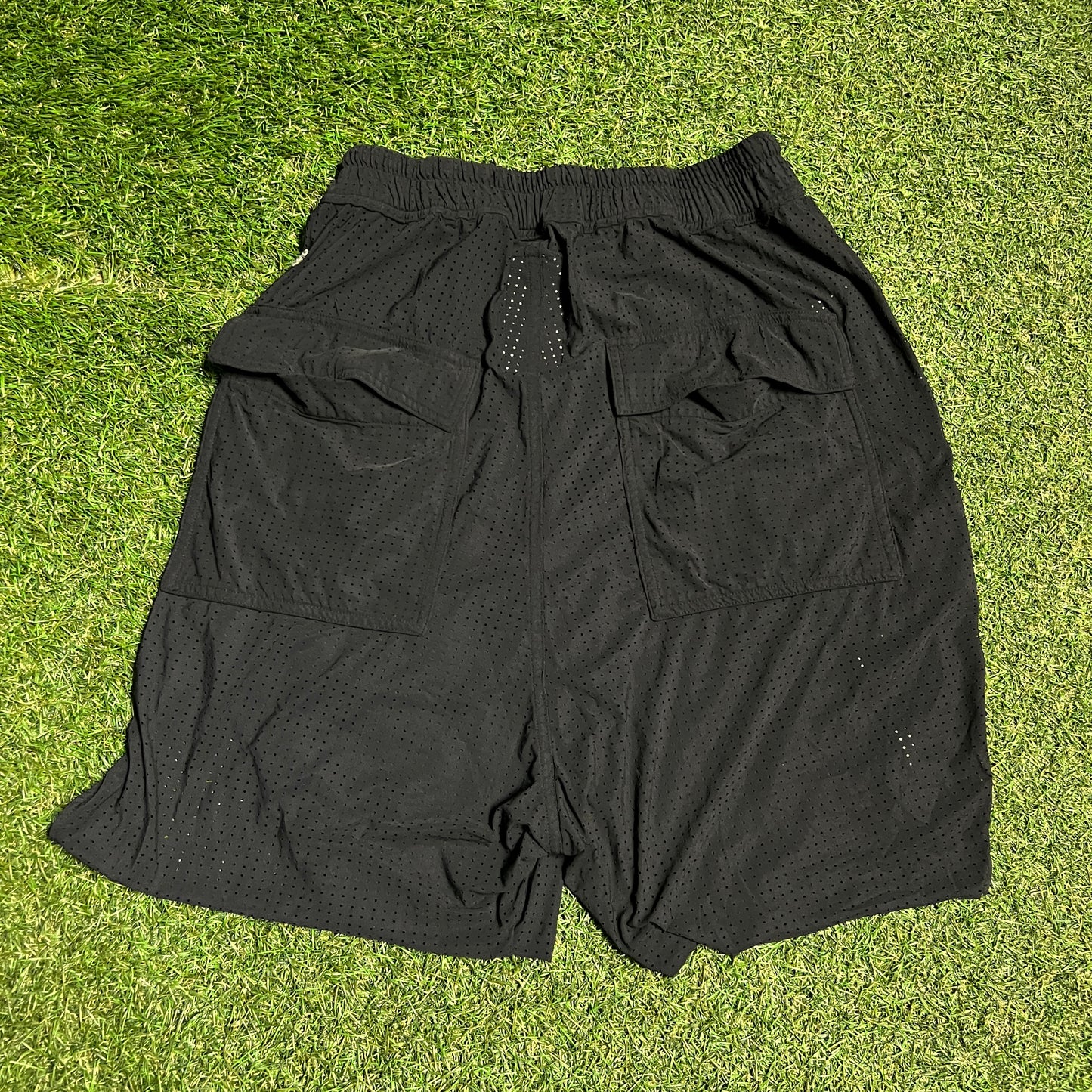 Rick Owens Champions Stitched Black Mesh Shorts Size Small USED x13725