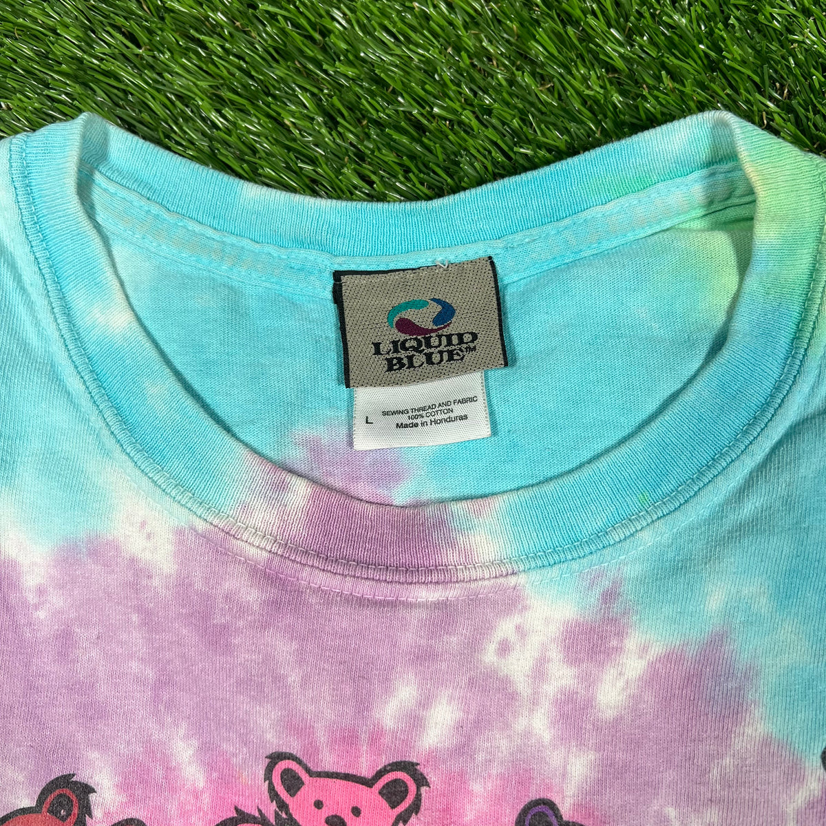 1995 Grateful Dead Spiral Bears Tie Dye Tee Size Large USED v17066