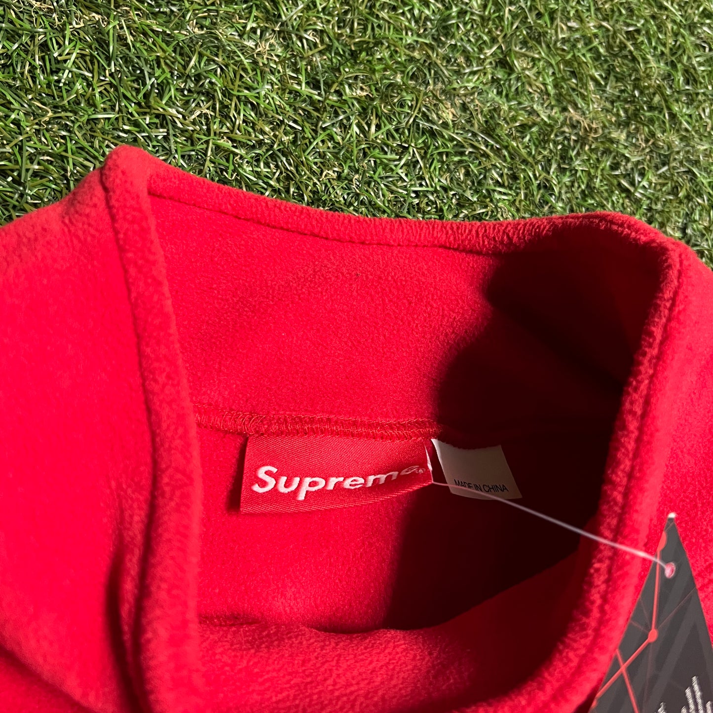 Supreme Polartec Mock Neck Red Fleece Size Large NEW x14049