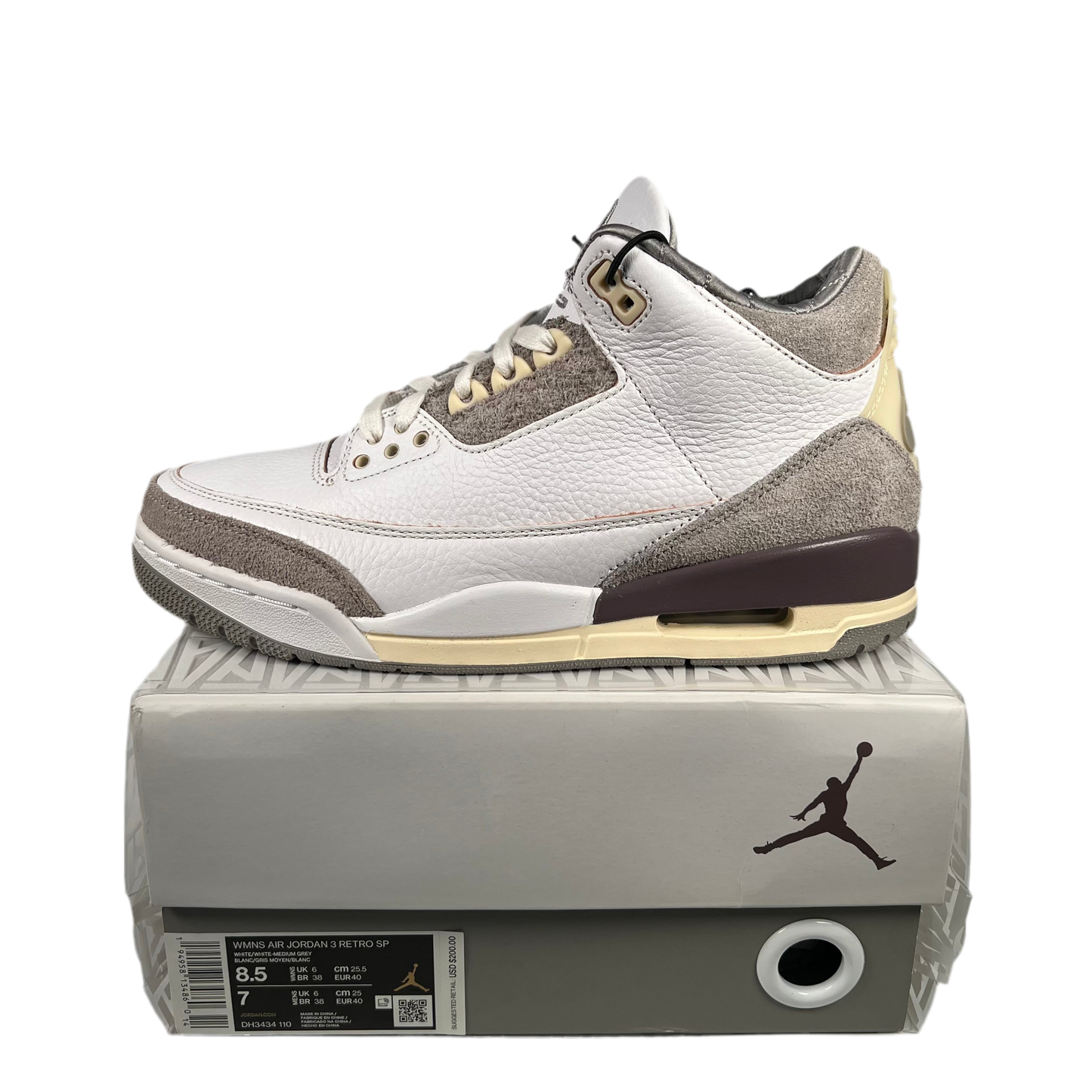Jordan 3 A Ma Maniere (2021) Size 7m / 8.5w NEW s17814