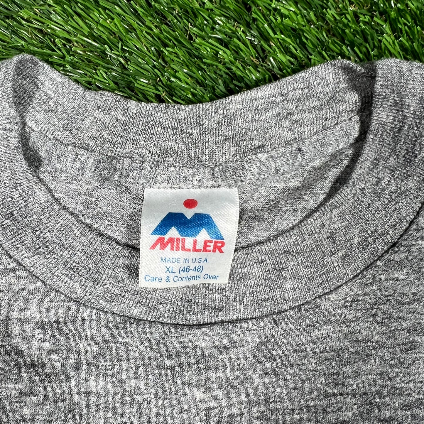 1980s Harvard Heather Grey Tee Size XL USED v16864