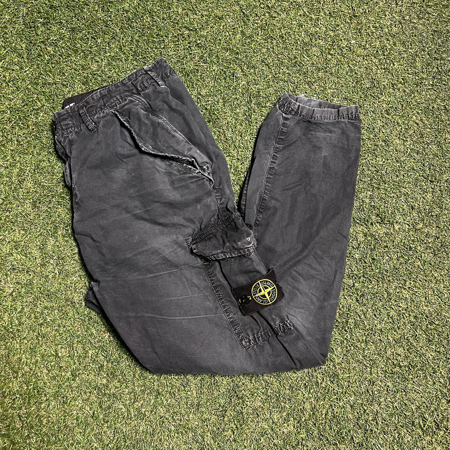 Stone Island Cargo Pants Black Size 30 USED X13299