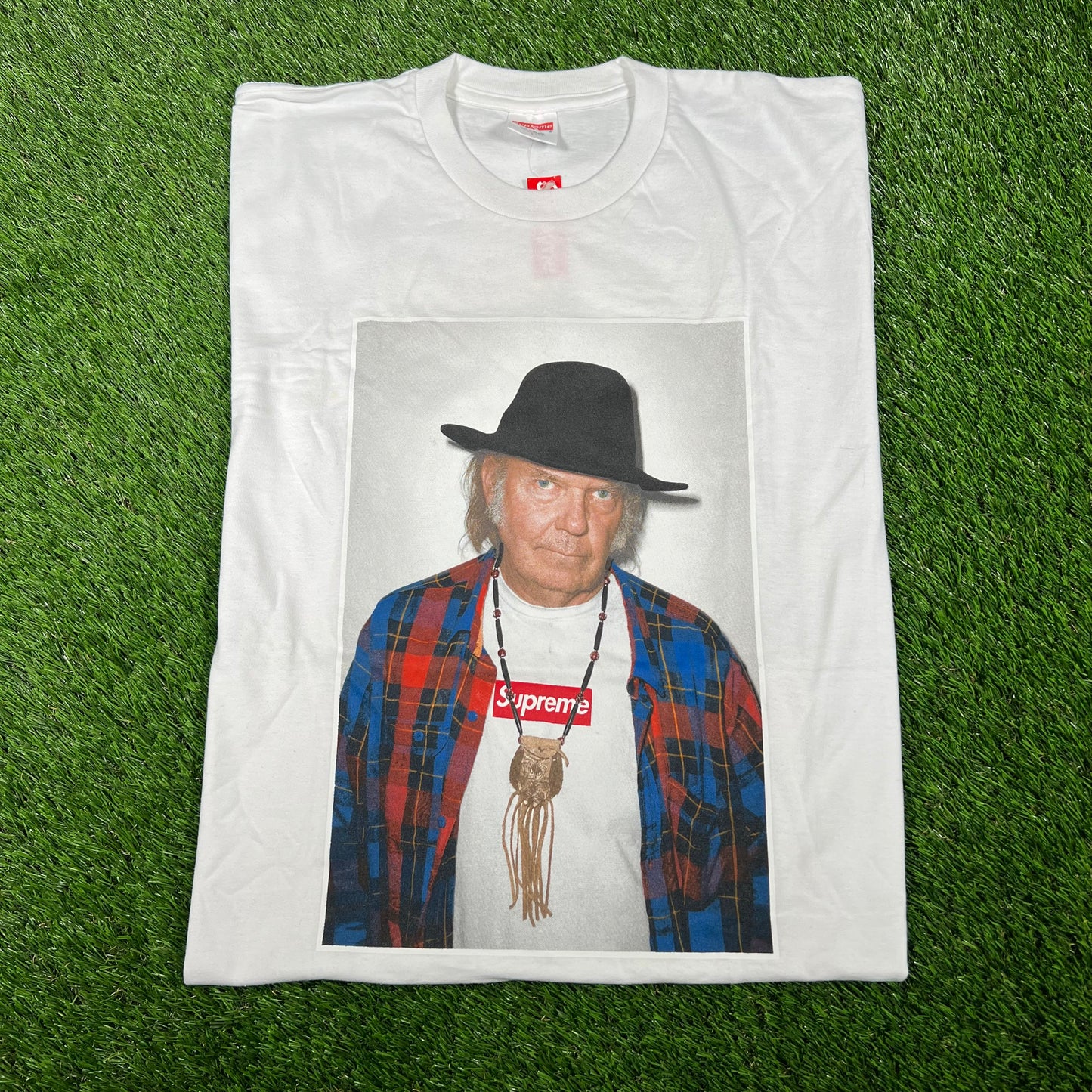 Supreme Neil Young 2015 Photo White Tee Size Large NEW x14505