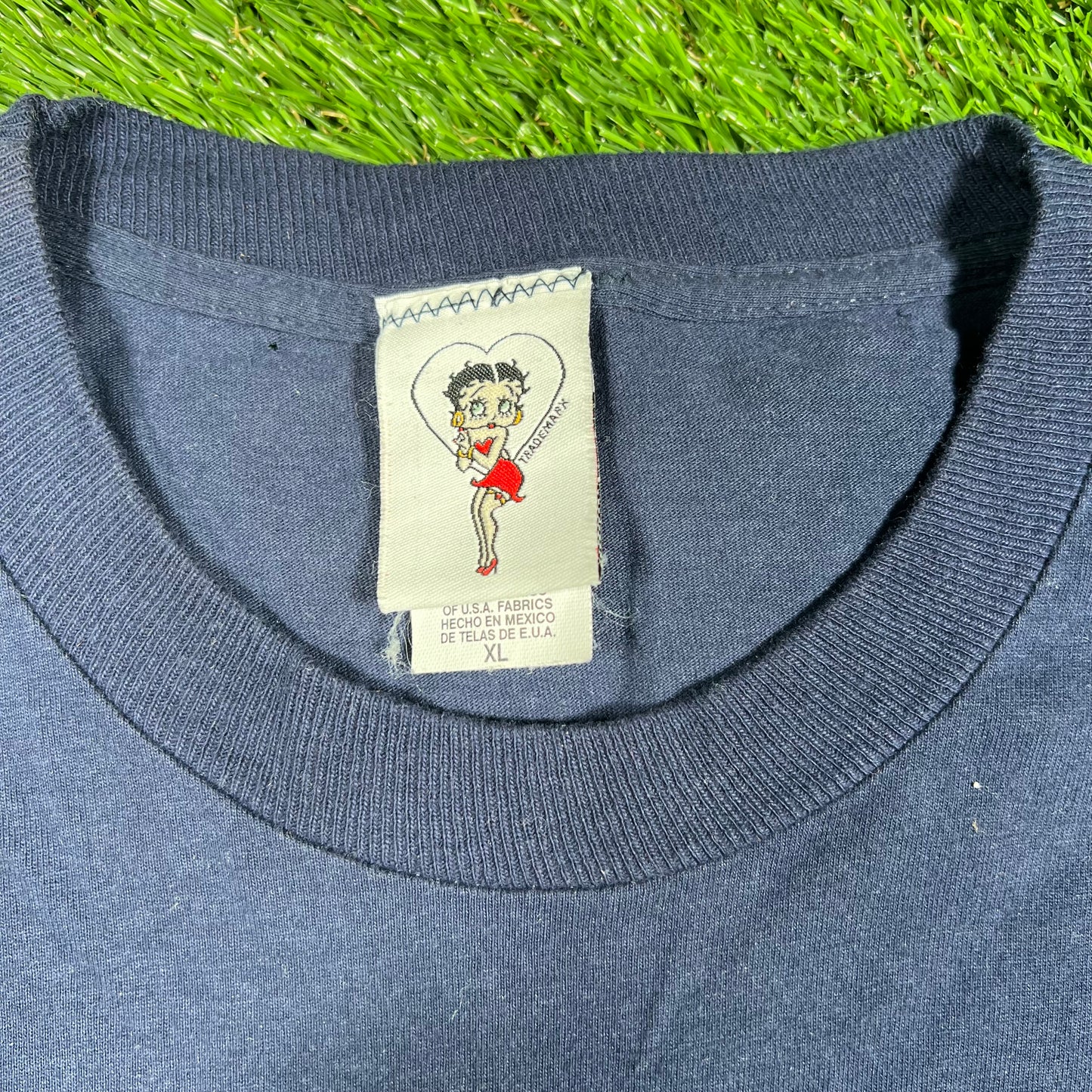 1999 Betty Boop Livin La Vida Blue Tee Size XL USED v16830