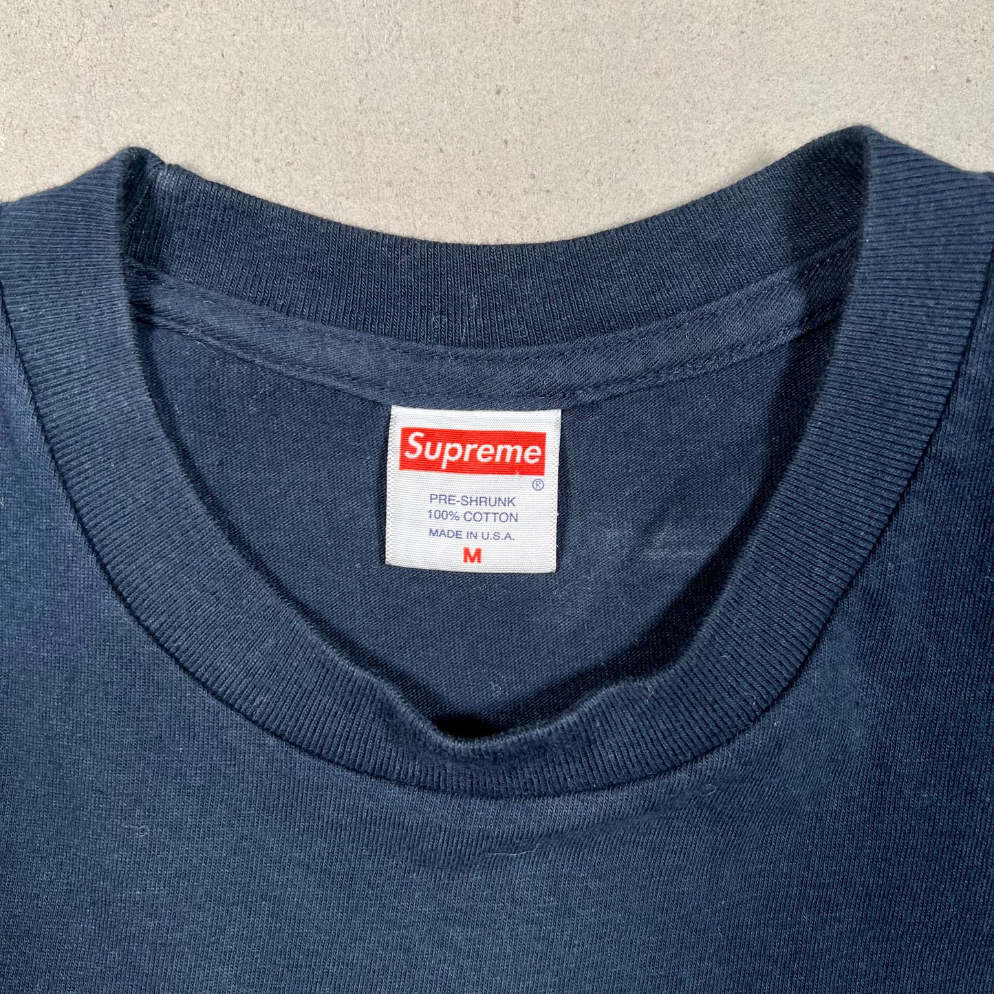 2015 Supreme ET Navy Tee Size Medium USED x14565