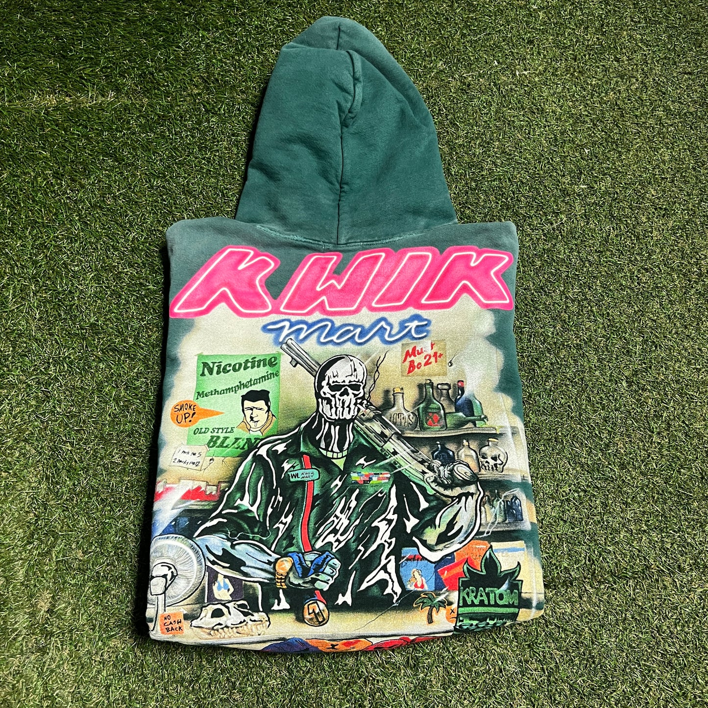 Warren Lotas Green "Kwik Mart" Hoodie Size Small USED x14175