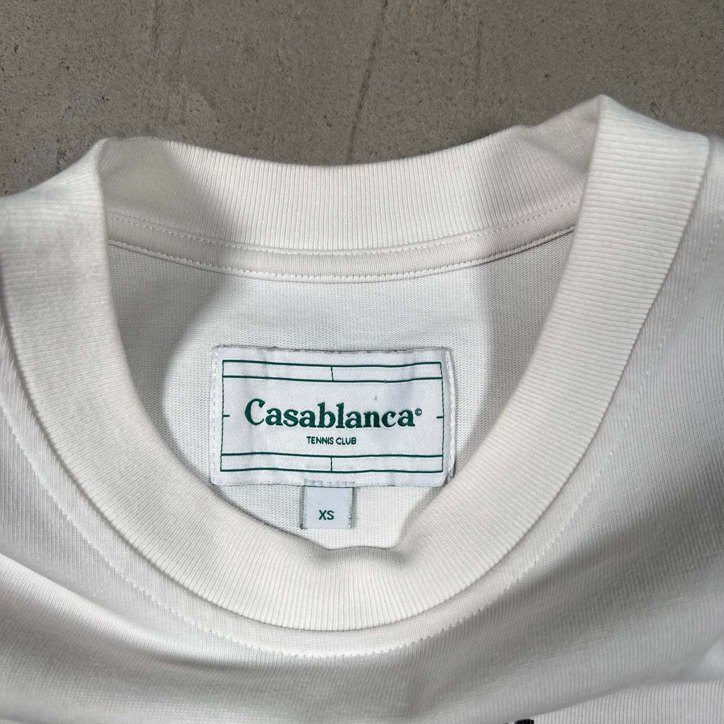 Casablanca White Tennis Tee Size XS USED x14184