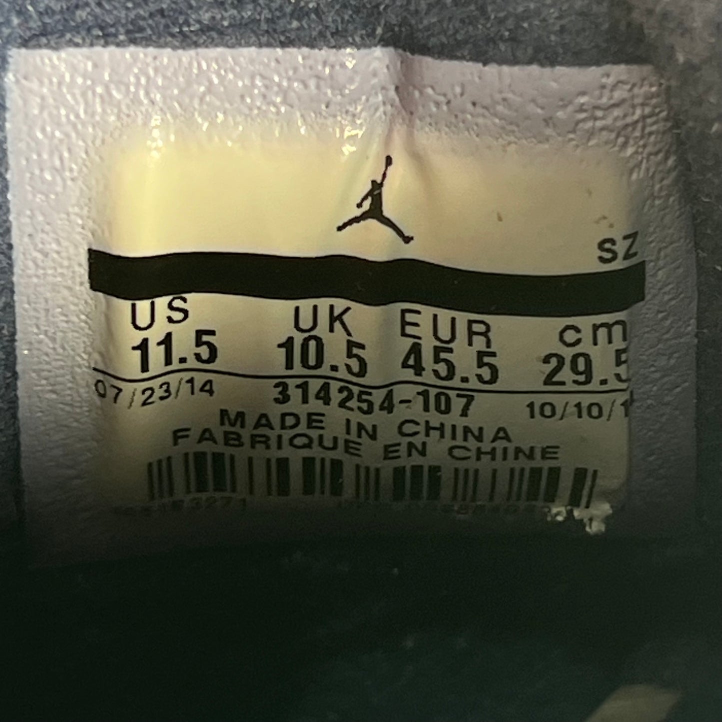 Jordan 4 Columbia (2015) Size 11.5 USED s22267