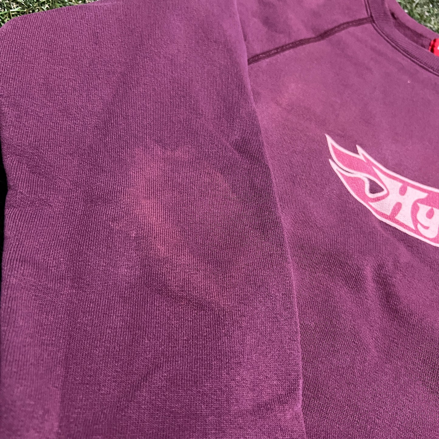 Hysteric Glamour Hot Wheels Logo Burgandy Crewneck Size Medium USED x13923