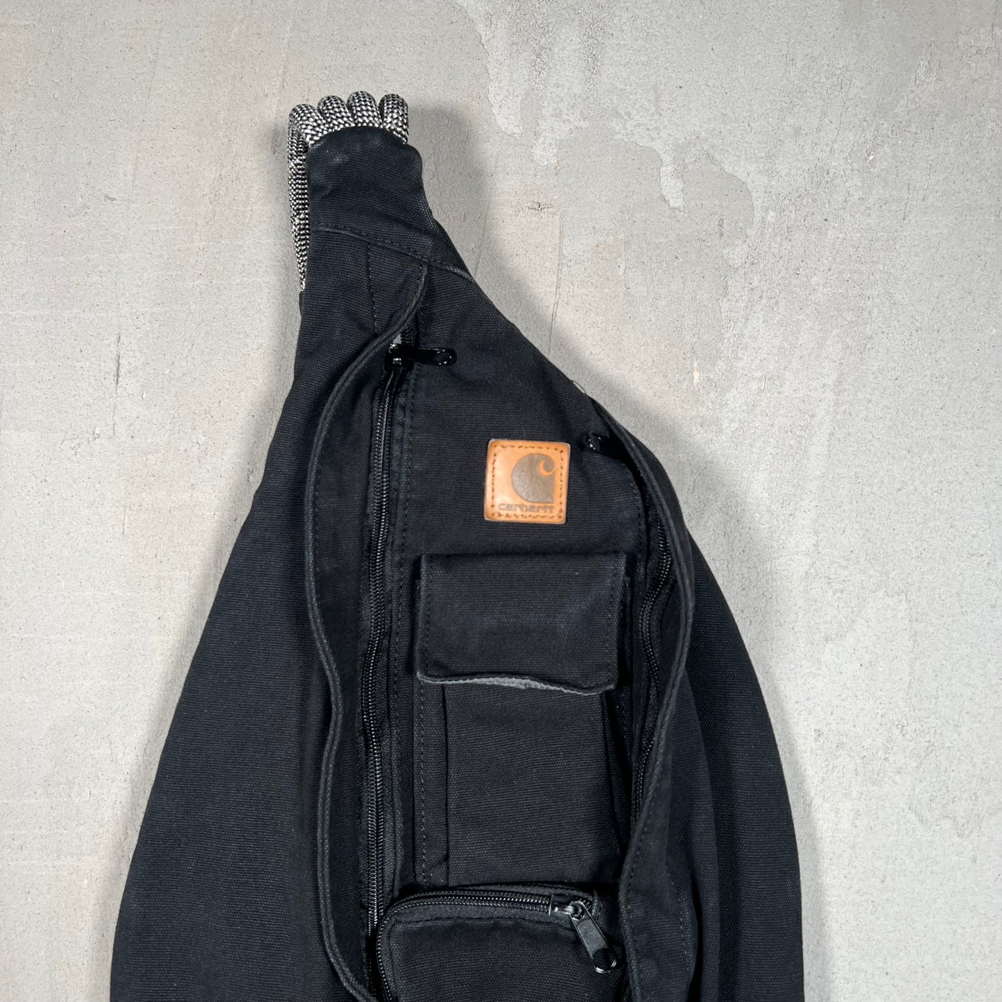 Carhartt Black Denim Crossbody Bag USED v19147